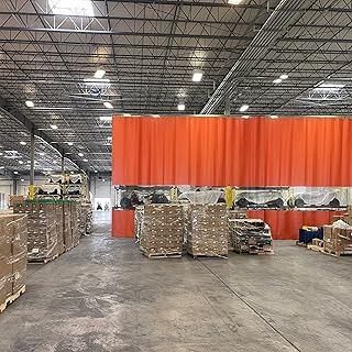 AKON Curtain Track Warehouse Divider Curtain Walls | Partition Space Quickly | Quick Rolling and Easy to Clean | Divide Wo...