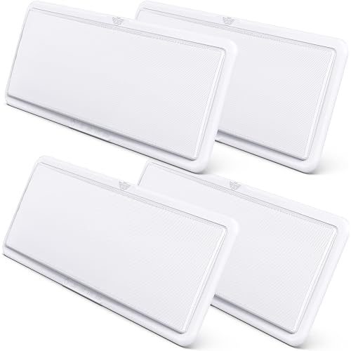 RV LED Ceiling Light 21" x 8" Fixture 2000 Lumen with Touch Dimmer Switch Interior Lighting for Car/RV/Trailer/Camper/Boat DC 12V Natural White 4000-4500K (4 Pack)