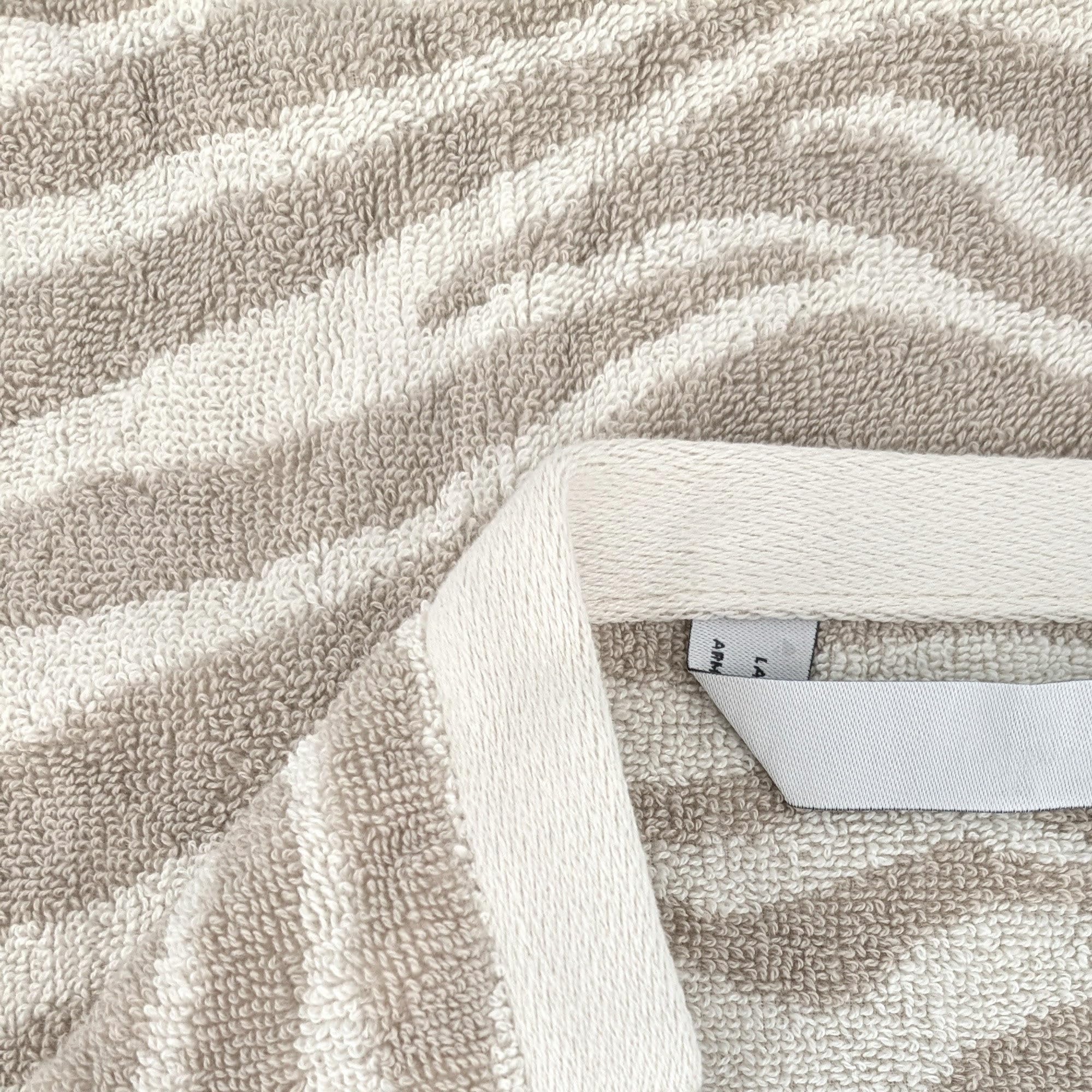 Linnea Parure de Bain 4 pièces Zebra Soft Motif zèbre Pur Coton Beige