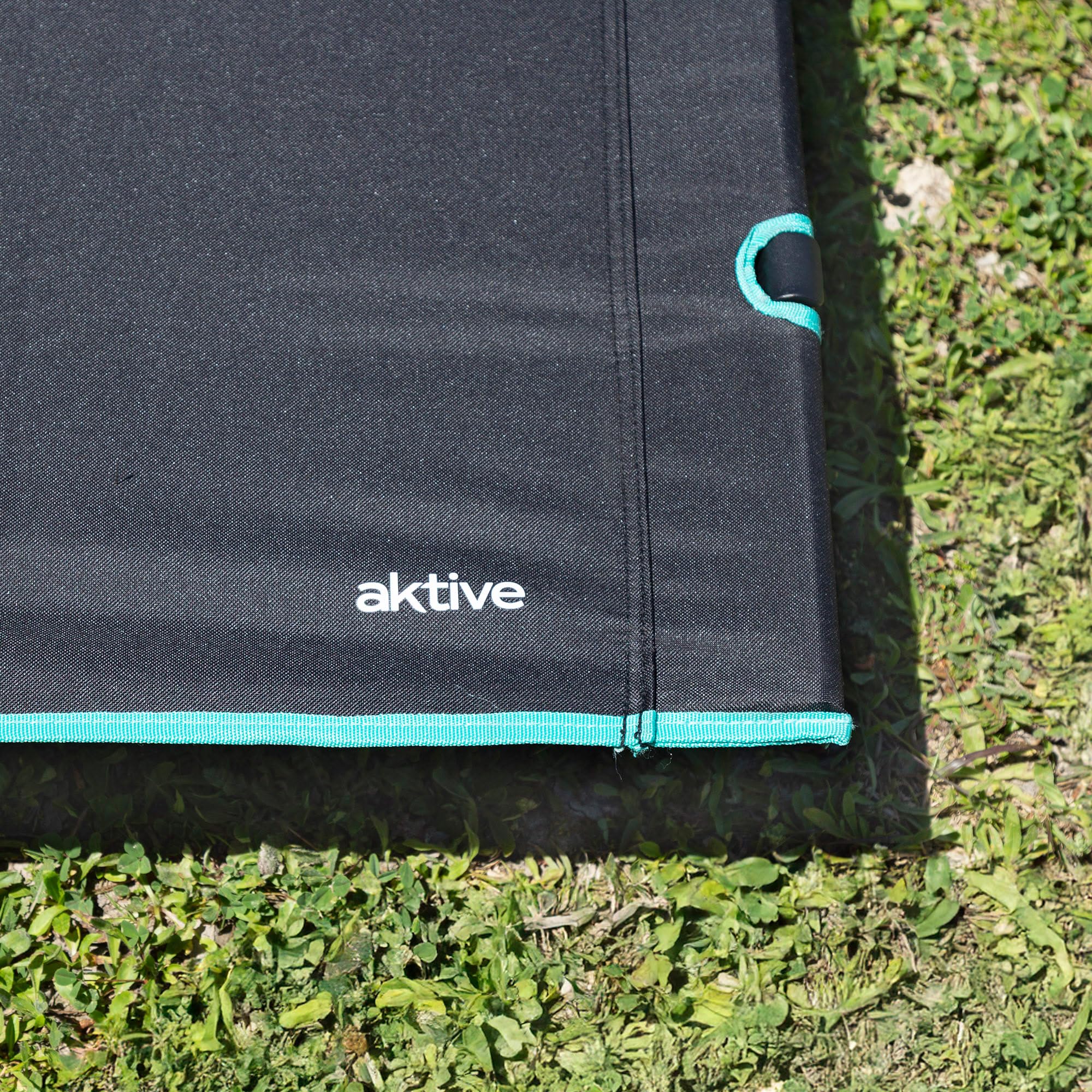 AKTIVE Cama plegable camping negra, 193x67x14,5 cm, Bolsa de transporte incluida, Soporta hasta 100 kg, Fácil de montar, guardar y transportar, Como cama auxiliar en acampadas (63128)