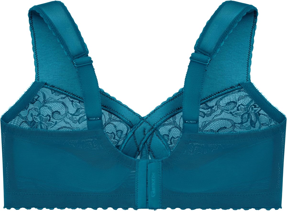 Glamorise Womens Full Figure Support Bra 36E Dark Teal — view 4
