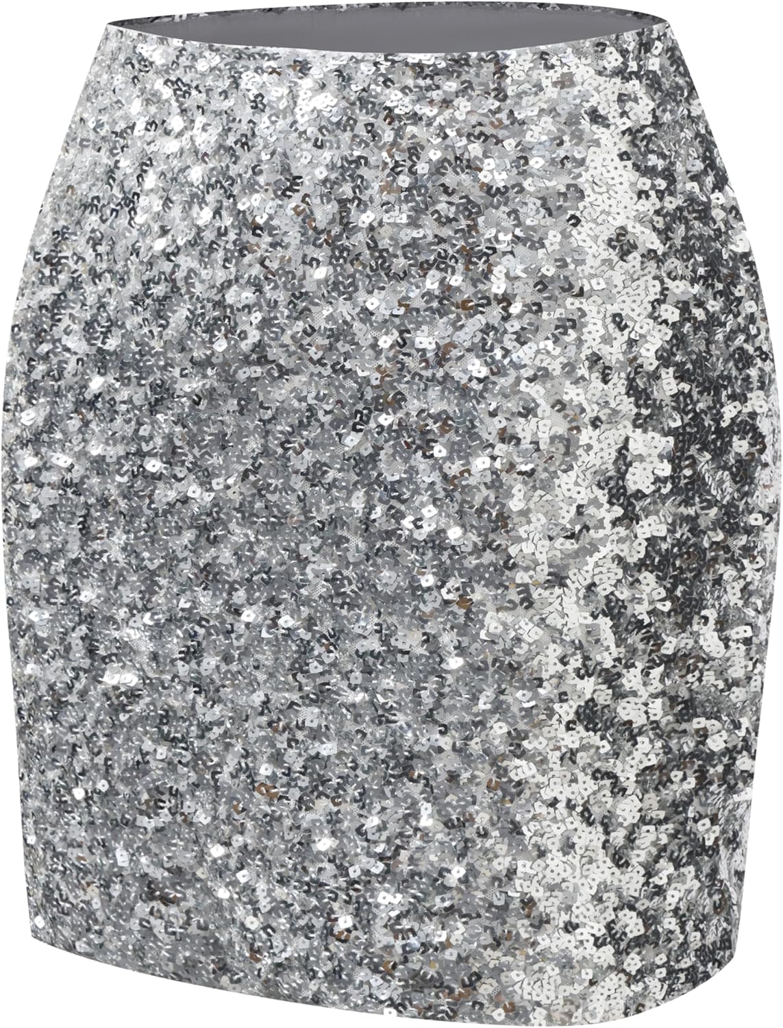 OThread & Co. Women's Sparkly Sequin Skirt Stretchy Bodycon Night Out Party Skirt - Image 3