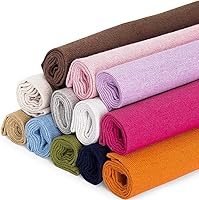 Vista 1 de Juego de 12 piezas de tela de lino para costura, bordado de tela para acolchar, accesorios para manualidades, tela cuadrada para bordar