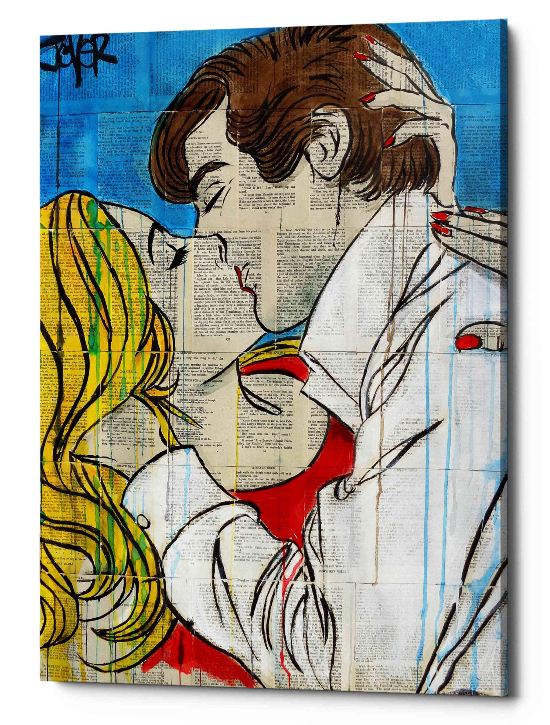 Epic GraffitiPop Romantics' by Loui Jover Canvas Wall Art, 26" X 40"