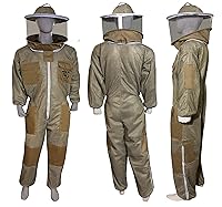 Vista 2 de Brutul Bee - Traje ventilado ultraligero de 3 capas con velo redondo (KHAKI, S), Caqui