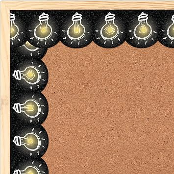Chivao 60 Pcs Light Bulb Bulletin Board Borders 60ft Bulletin Board Trim