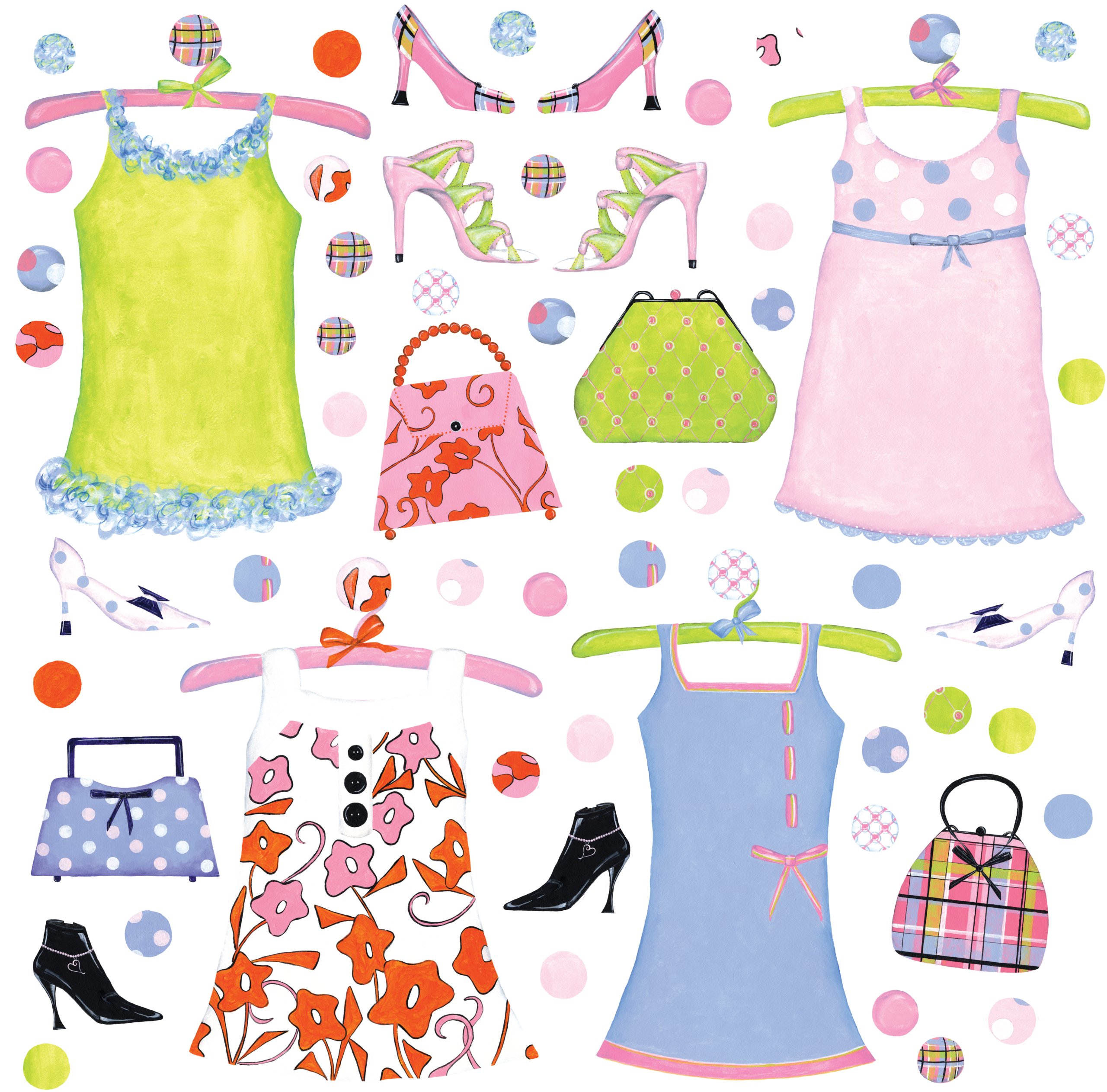 Appliques Dress Up Peel & Stick pour chambre enfant ludique