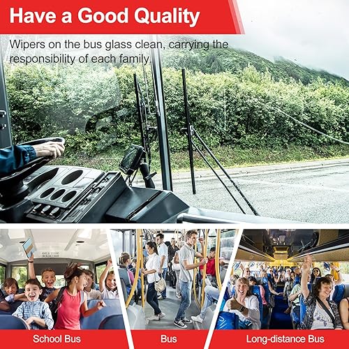 Miniatura 5 de Limpiaparabrisas de 32 pulgadas, par de limpiaparabrisas para autocaravana o autocaravana, 32 pulgadas, 0.354 in, 0.472 in, gancho J con 20