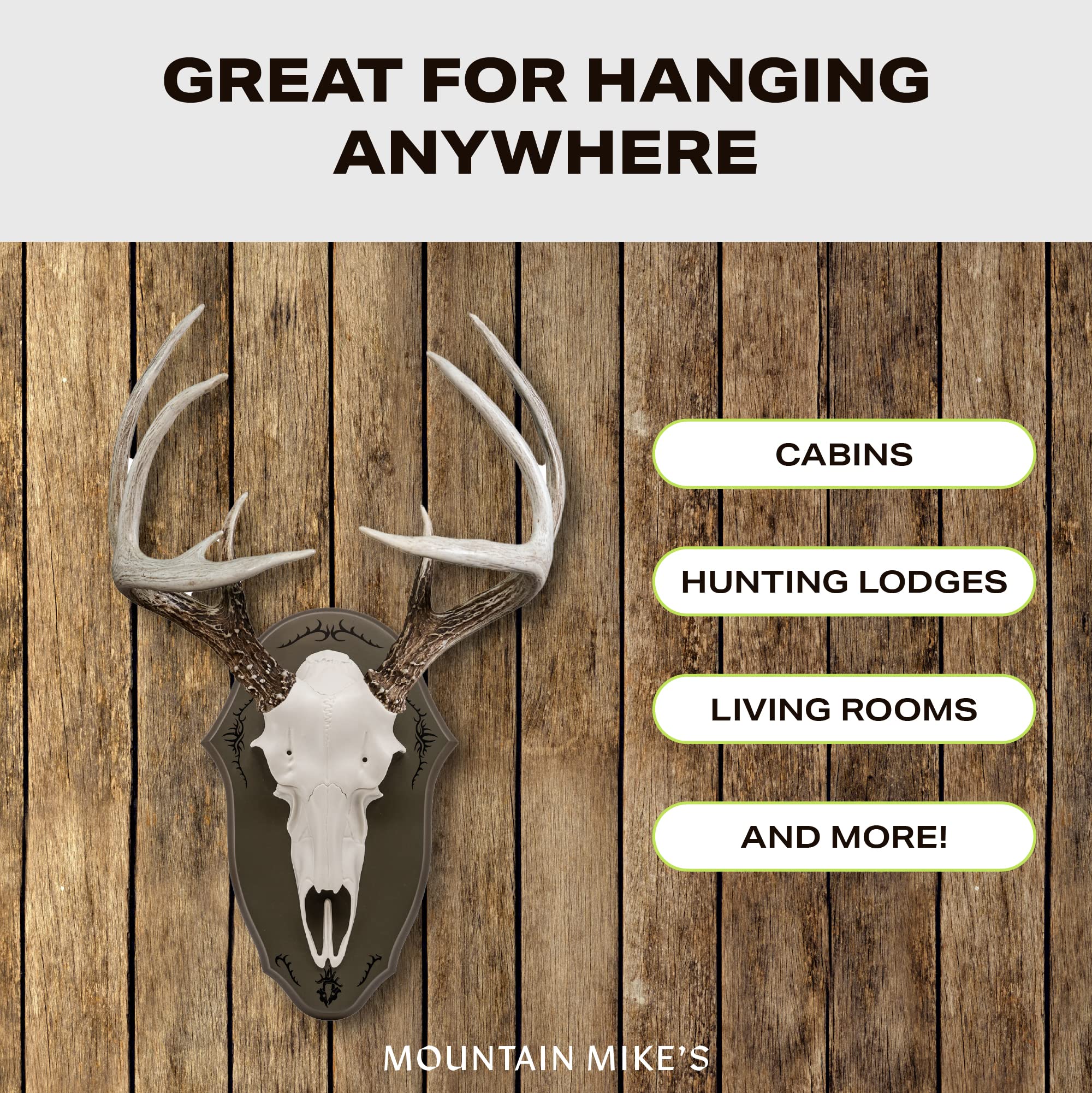 Mountain Mike’s Plaque Master Antler Mounting Kit – MMR PM, Complete Plaque Kit For European Mounts