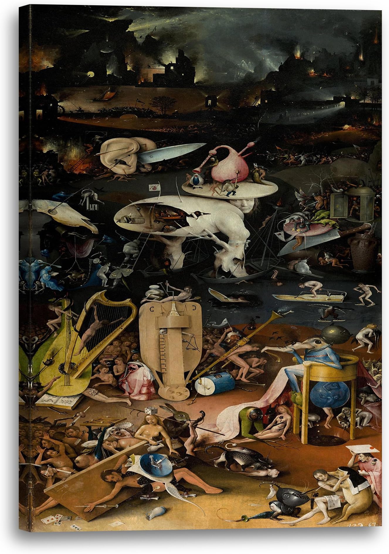 Canvas Print (40x60cm): Hieronymus Bosch - The Garden of Earthly Delights (1490