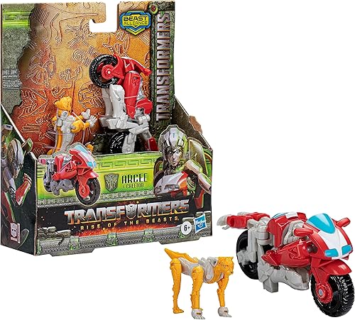 Transformers Rise of The Beasts Movie Beast Alliance Beast Weaponizers, paquete de 2 juguetes Arcee & Cheetor, a partir de 6 años, 5 pulgadas