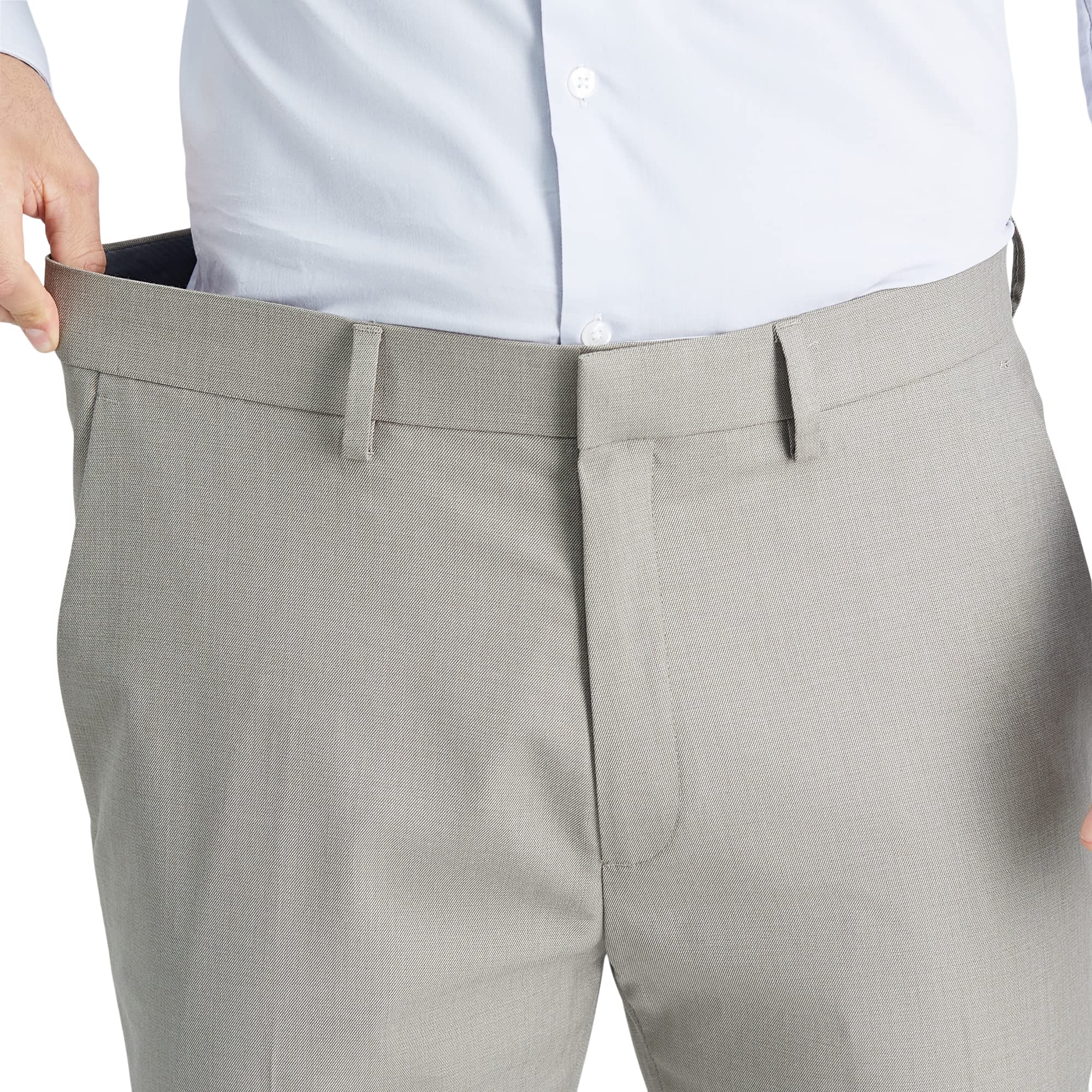 Kenneth Cole REACTION - Slim Fit Solid Performance Dress Pant, Pantaloni Eleganti Uomo