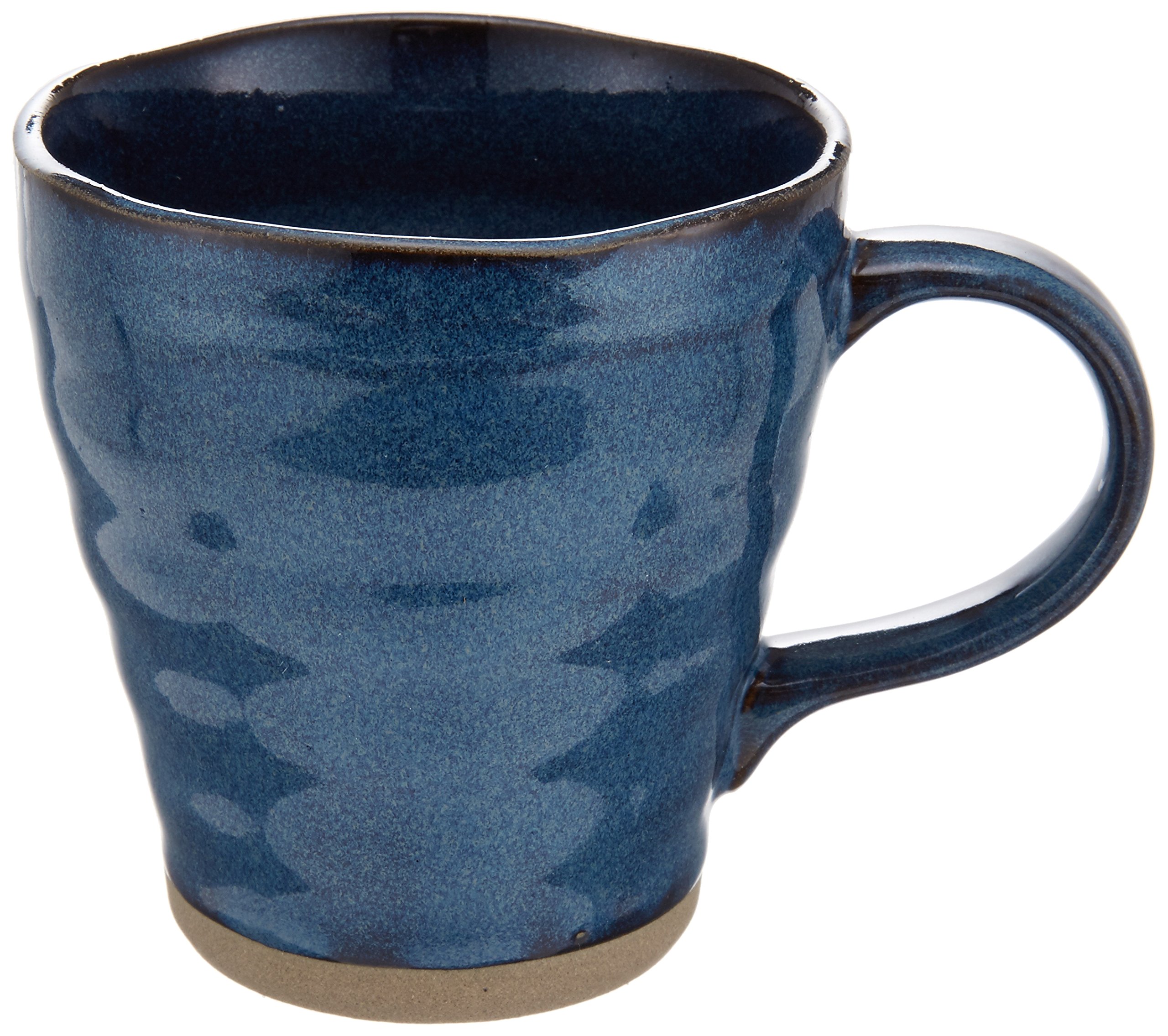 Mino Ware Kiln Henseiko Glaze Stoneware Coffee Mug Navy 10oz Made in Japan