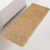 Vista 265 de Yeaban Juego de alfombras de baño verde manzana 2 piezas (20" x 32" y 17" x 24"), tapetes de baño de felpilla gruesa Alfombras de baño absorbentes