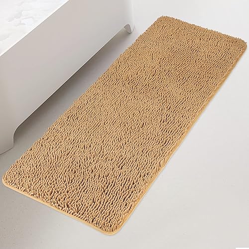 Miniatura 276 de Yeaban Alfombras de baño gris oscuro – Gruesas alfombras de baño de chenilla | Alfombras de baño absorbentes y lavables antideslizantes, alfombras