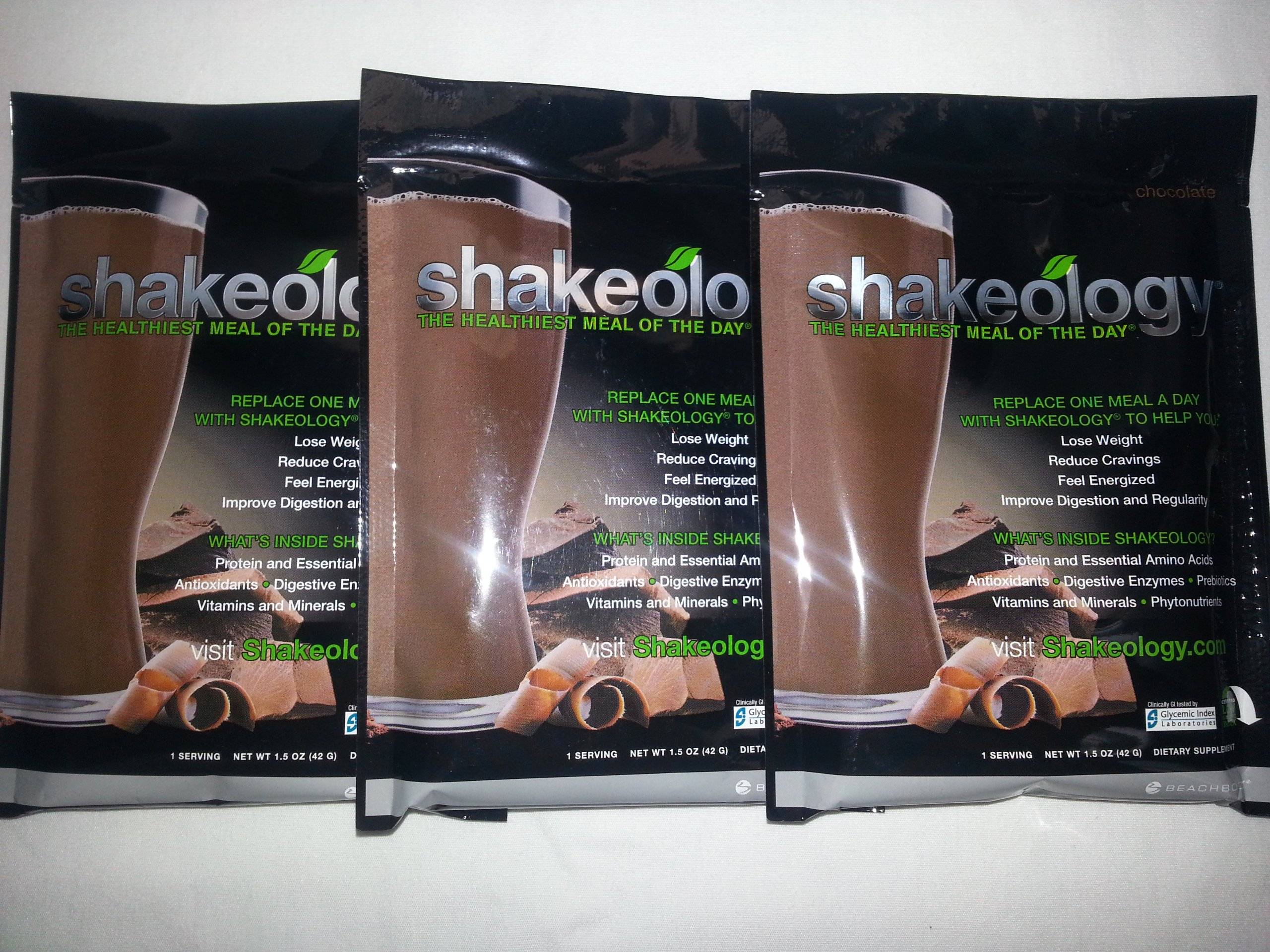 Trial Sample Shakeology Chocolate Flavor 3 Individual Single Servings Packets
