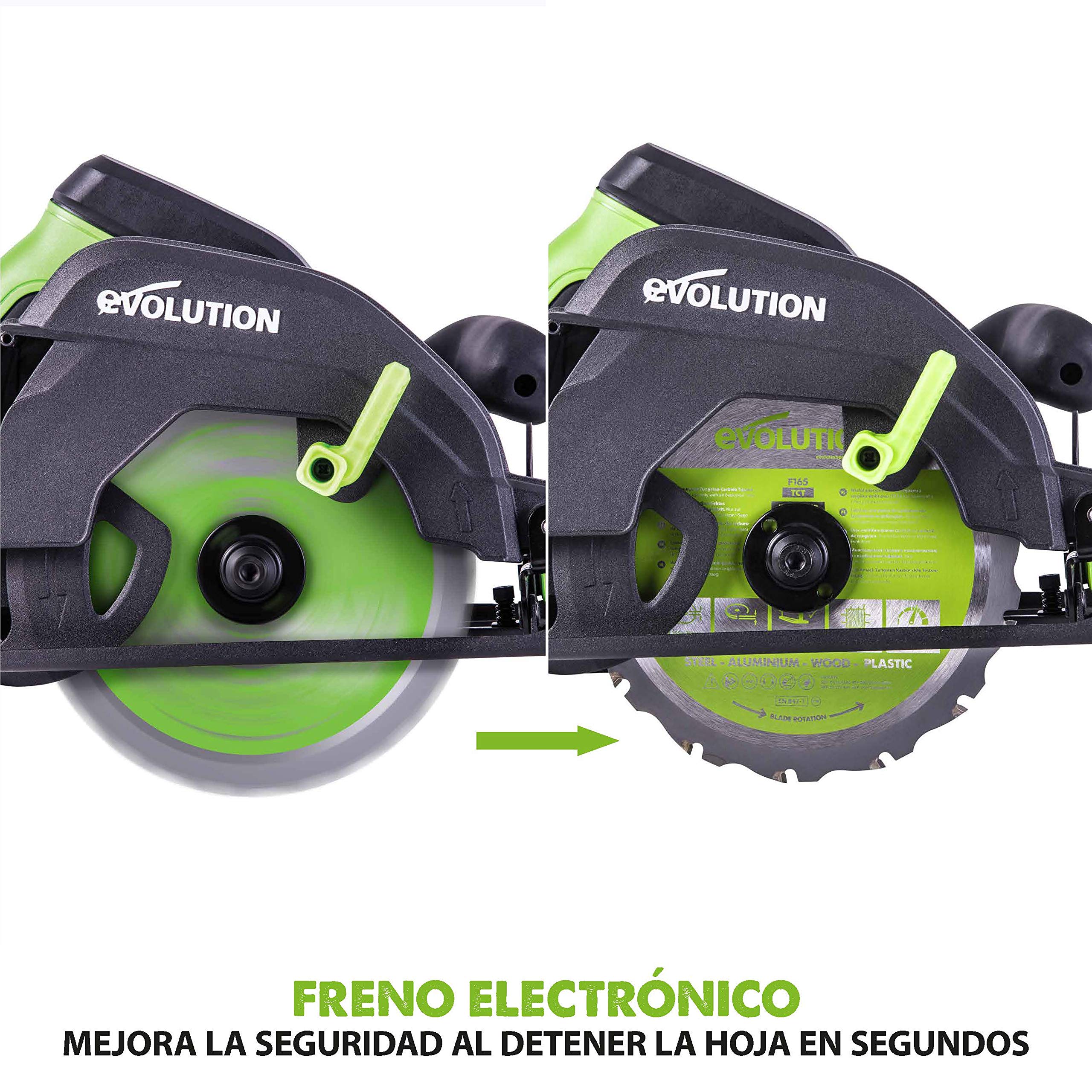 EVOLUTION POWER TOOLS - F165CCSL Sierra circular multimaterial, 165 mm (230V)