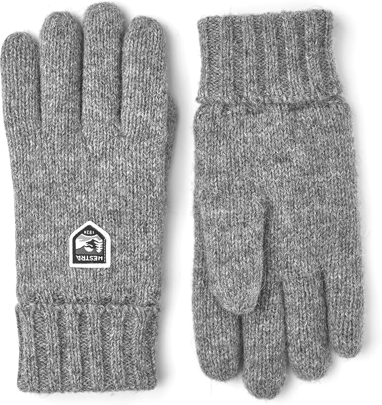 Hestra Unisex Basic Wool 5-Finger Glove, Winter Weather Insulated Wool Gloves for Outdoor Everyday, Hiking for Men & Women