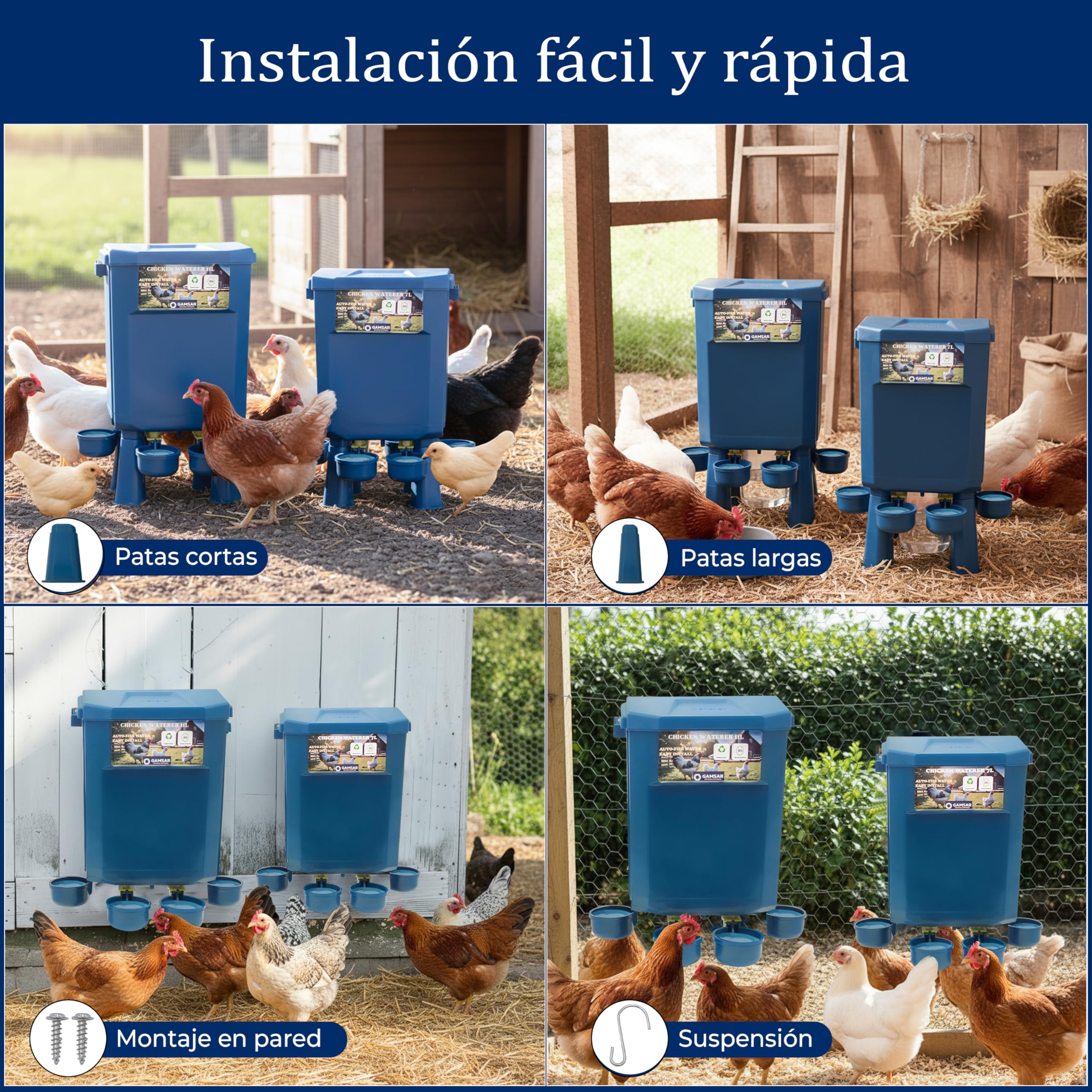 Bebedero automático anticianobacterias 11L 7L