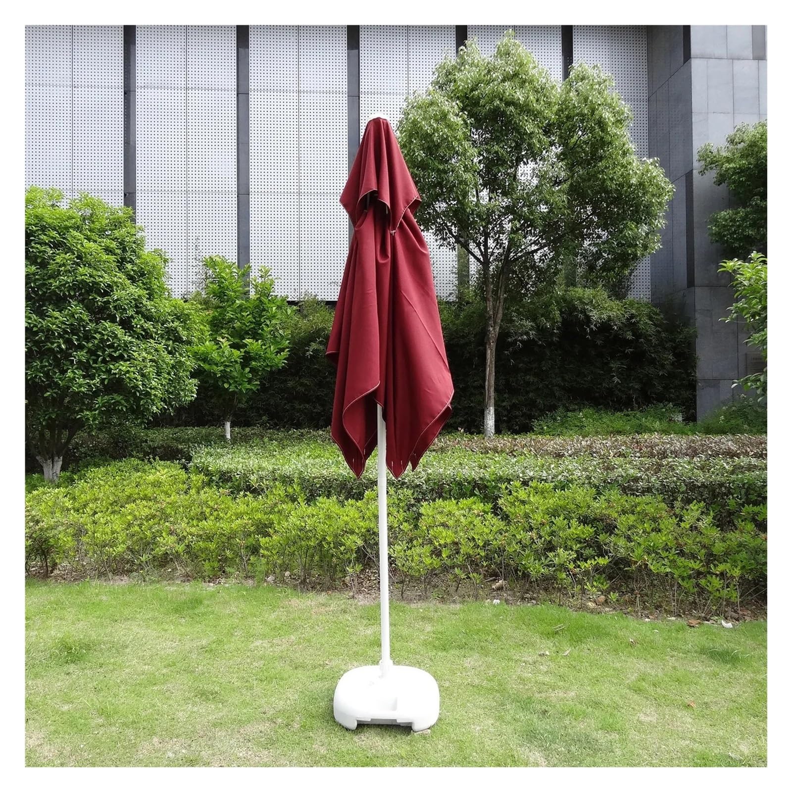 Parasol zewnętrzny pokrywa zamienna wodoodporny 2x2m baldachim przeciwsłoneczny na patio ogrodowy parasol bananowy bez ramki/słupa(Grey)