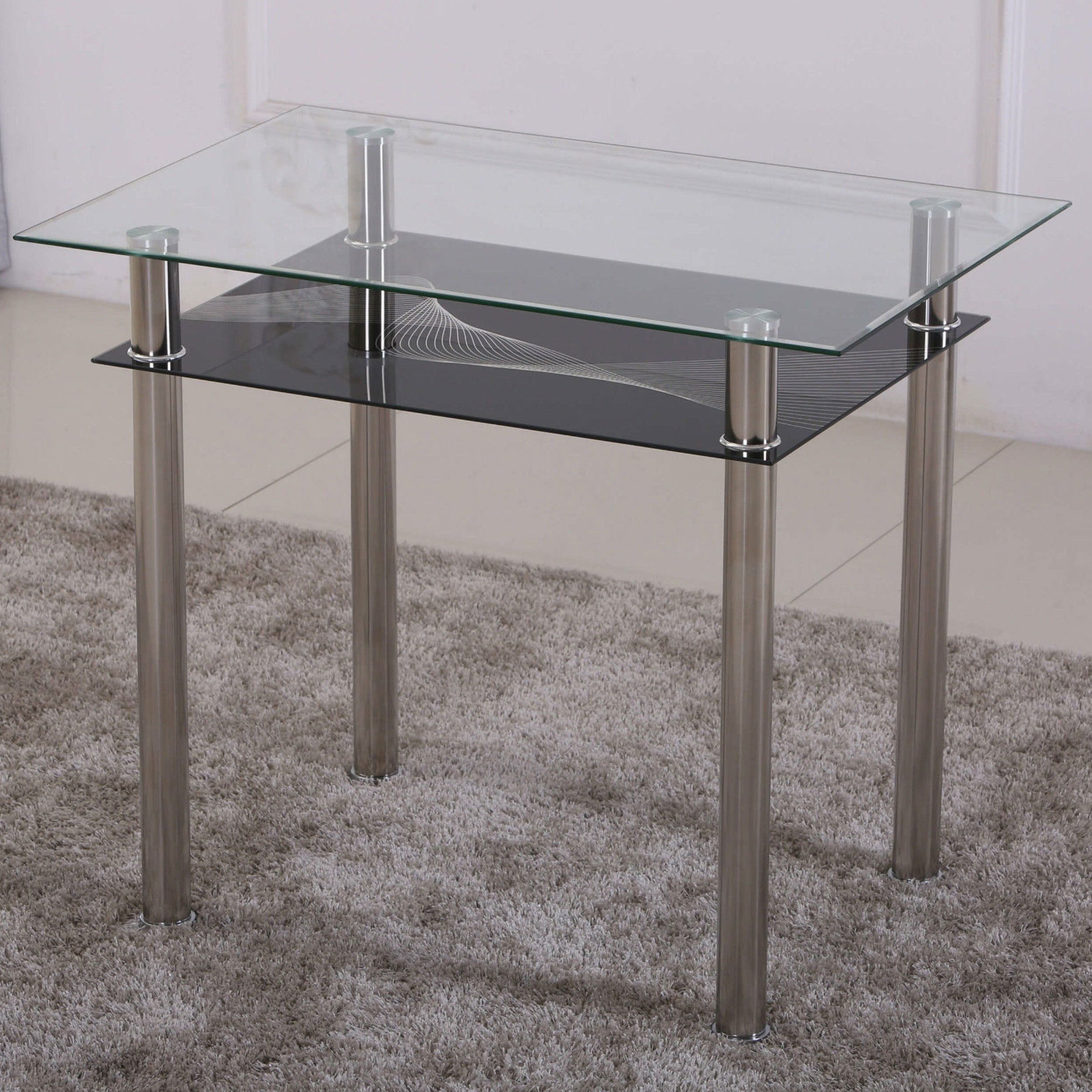 Euro Tische HOOZ Esstisch Glas mit 6mm Sicherheitsglas & Facettenschliff