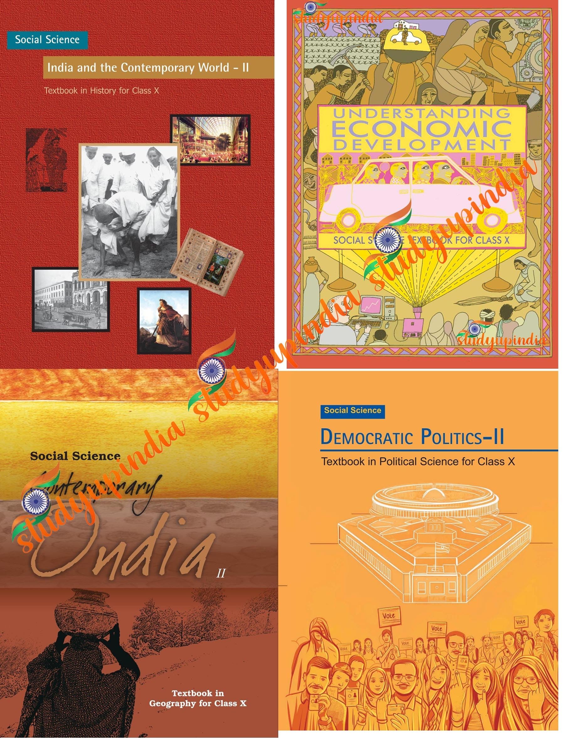 NCERT HISTORY,GEOGRAPHY,ECONOMICS,CIVICS BOOKS FOR CLASS 10 2025-26 Edition
