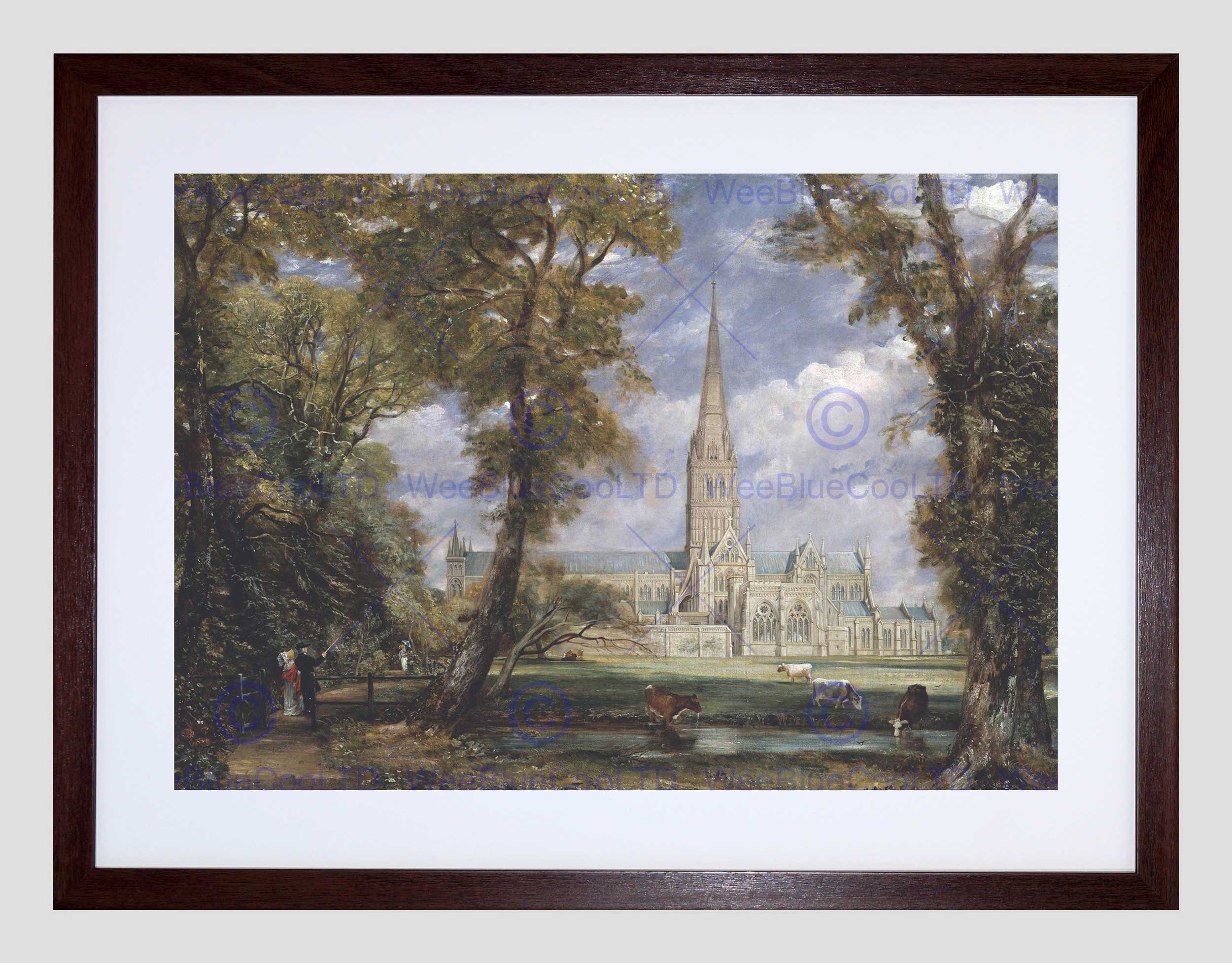 Wee Blue Coo John Constable Salisbury Cathedral Bishops Gard Framed Wall Art Print