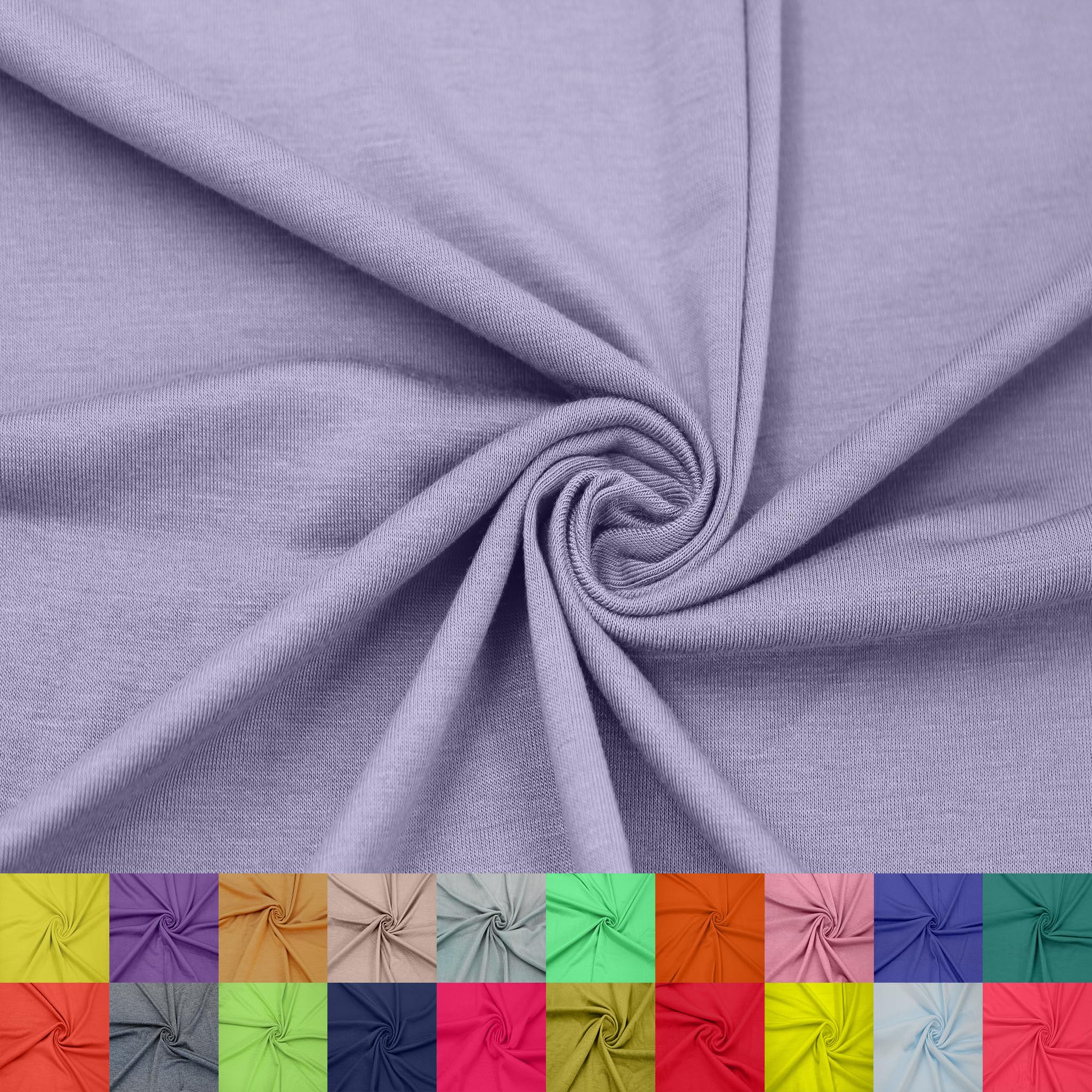 60" Wide Rayon Spandex Jersey Knit Fabric by The Yard - 4-Way Stretch, 200GSM, Medium Weight -Soft & Breathable - Apparel, Accessories, Maternity & Decorations — view 25