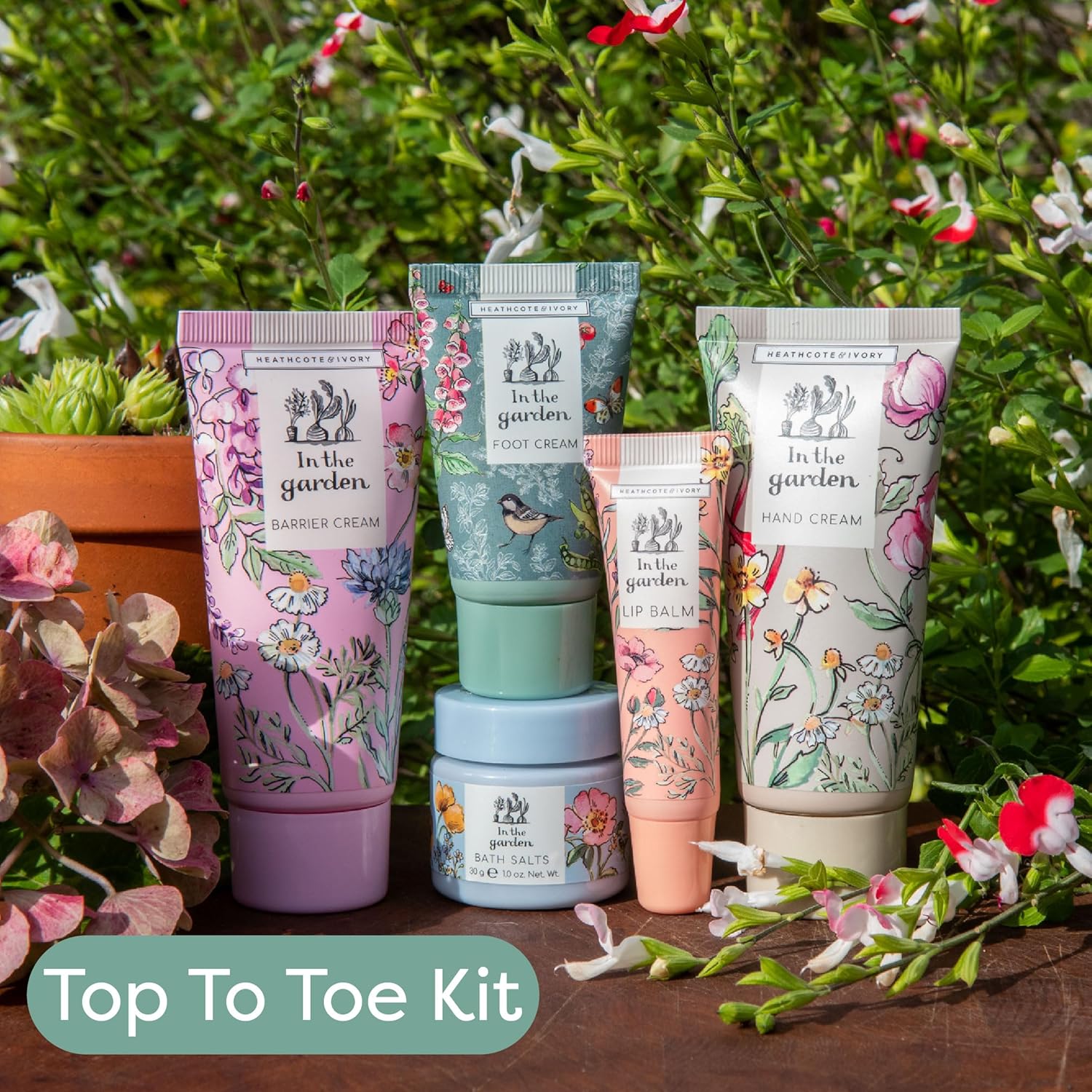 Heathcote & Ivory Top To Toe In The Garden Hand Foot Lip Care Gift Kit