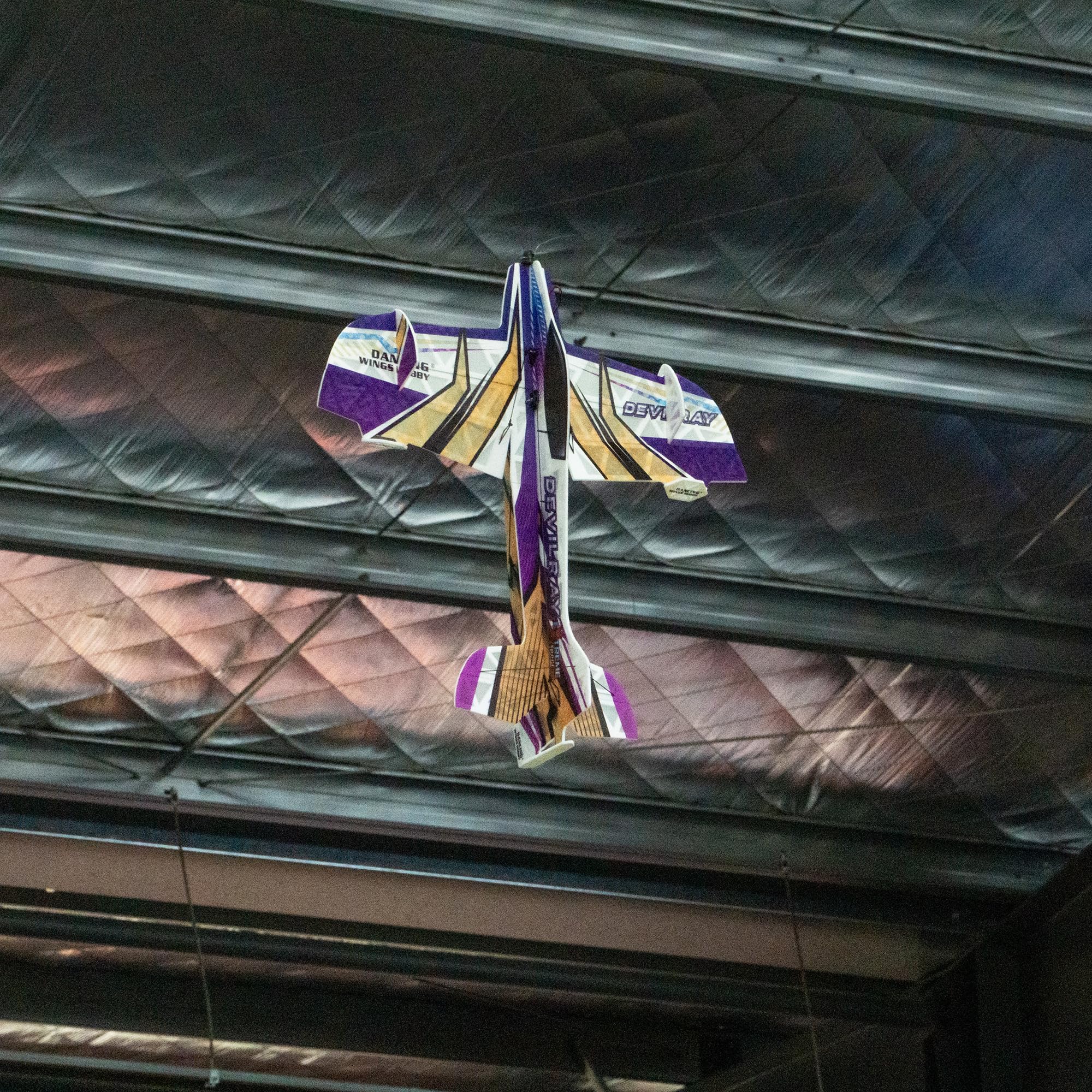 F3P - Kit de avión RC para interiores - Devil Ray - Avión RC de espuma de envergadura de 800 mm, avión 3D ultraligero modelo acrobático para adultos aficionados (kit Devil Ray + motor + ESC