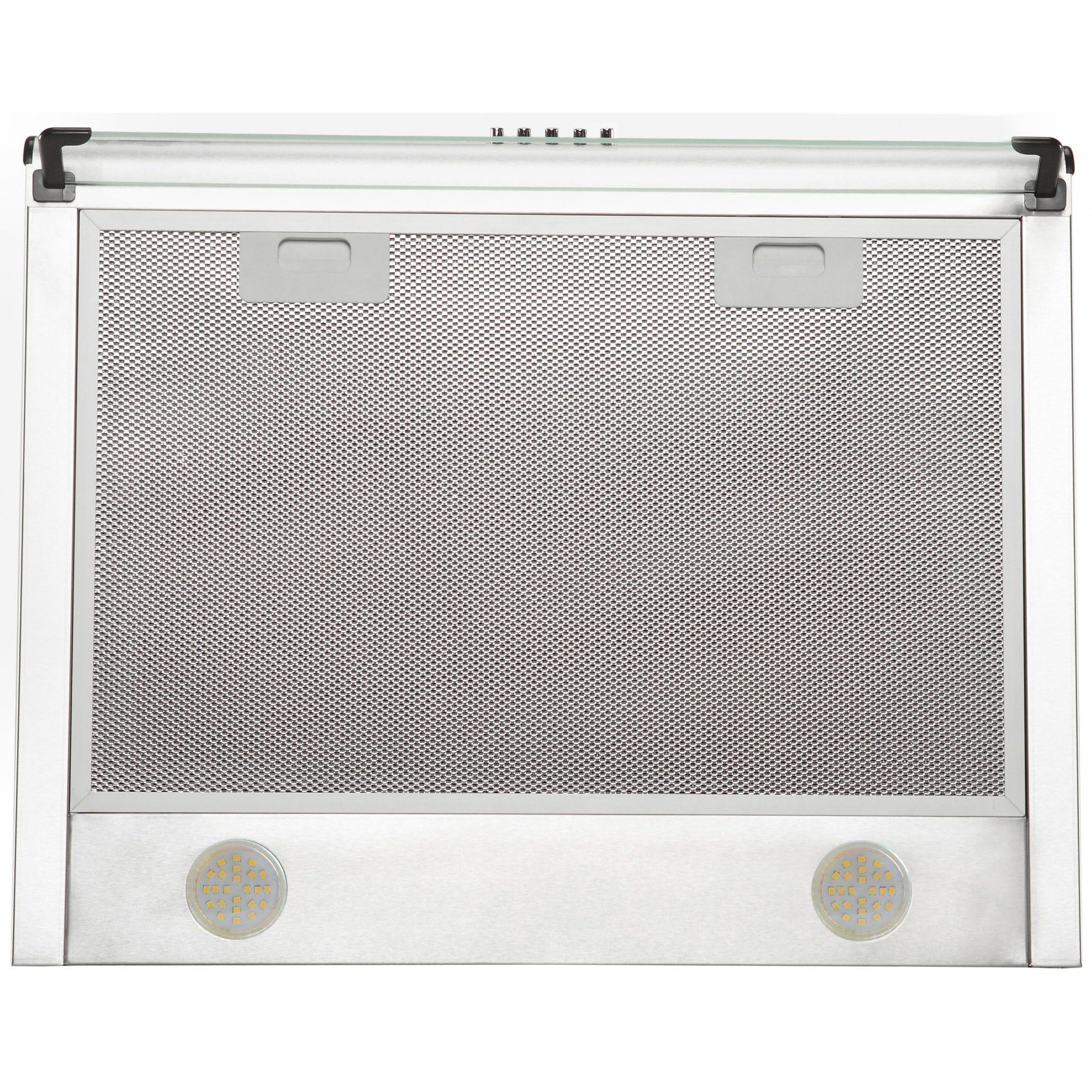 GURARI GCH F 590 60 IS, cappa da incasso 60 cm, in acciaio inox, 250 m³/h, con vetro, LED