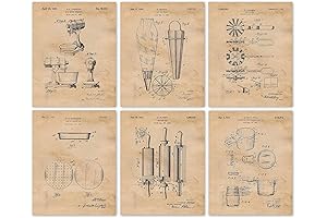 Lively Your Kitchen with Vintage Baking Patent Prints