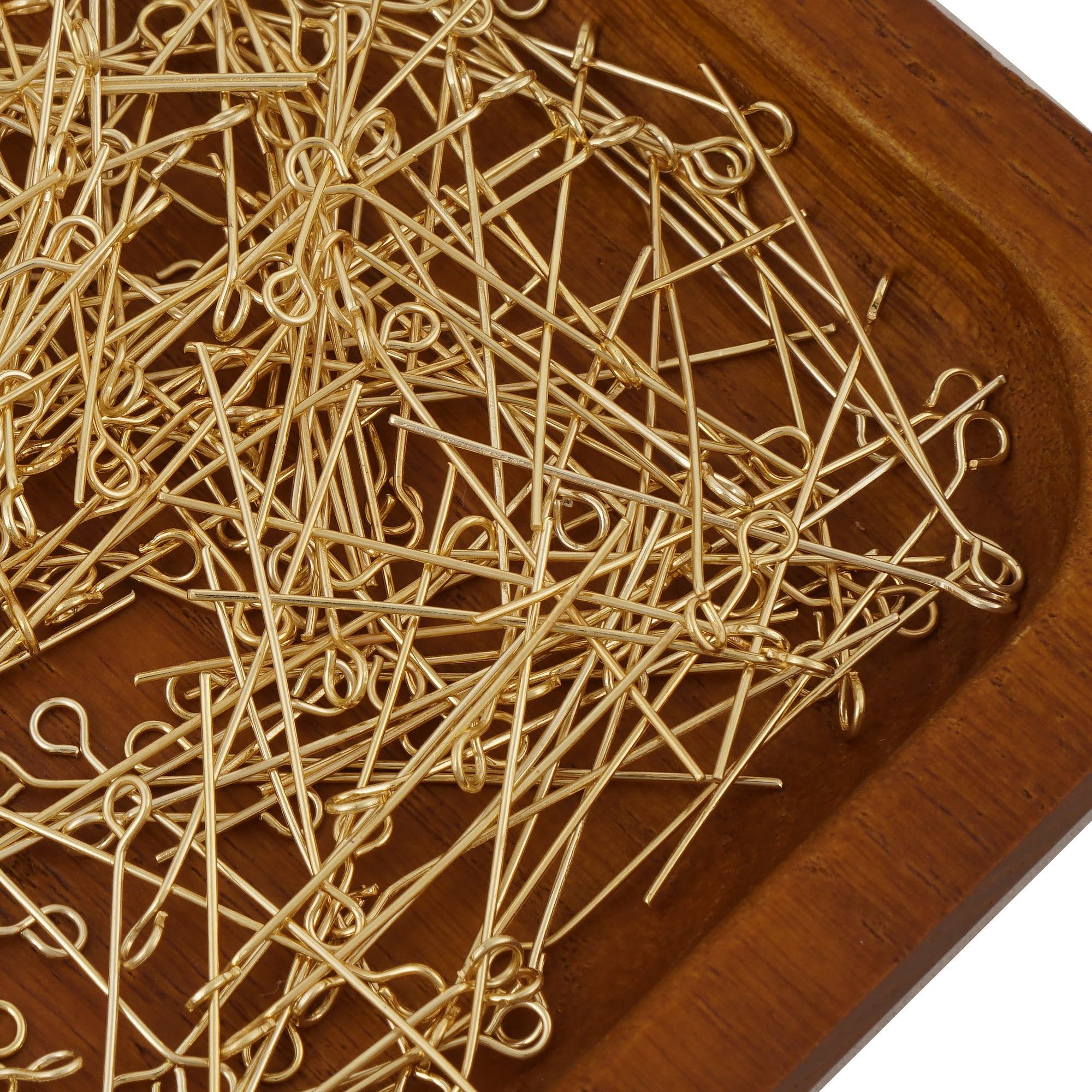 14K Real Gold-Plated Ball, Flat, and Eye Head Pins for Jewelry Making and DIY Supplies Wholesale from Bead Caps - price 19.67