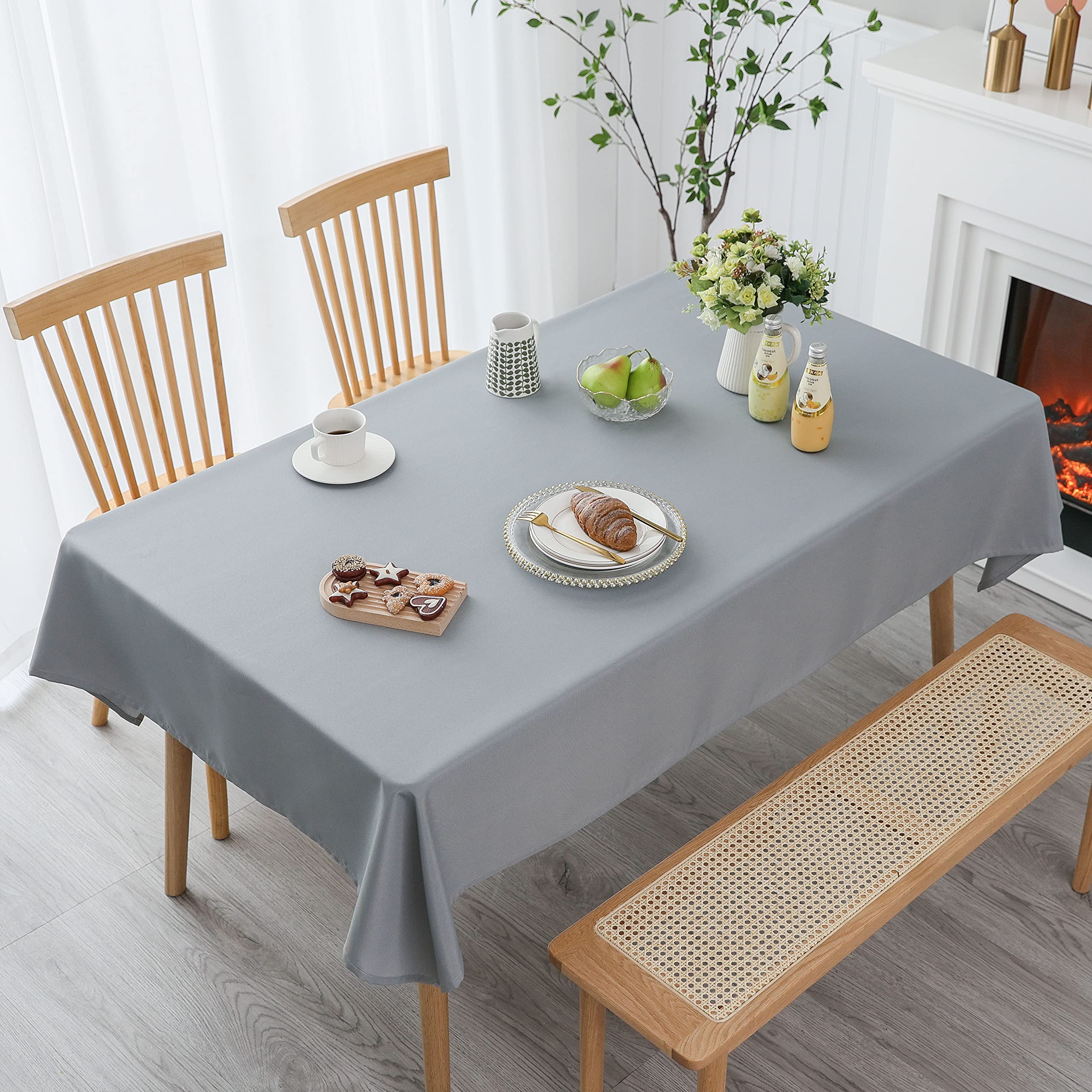 Demetex Rectangle Table Cloth 152 x 305 cm for Large Tables Soft Fabric Tablecloth Crease Resistant Table Cover Dining Party Gathering - Image 4