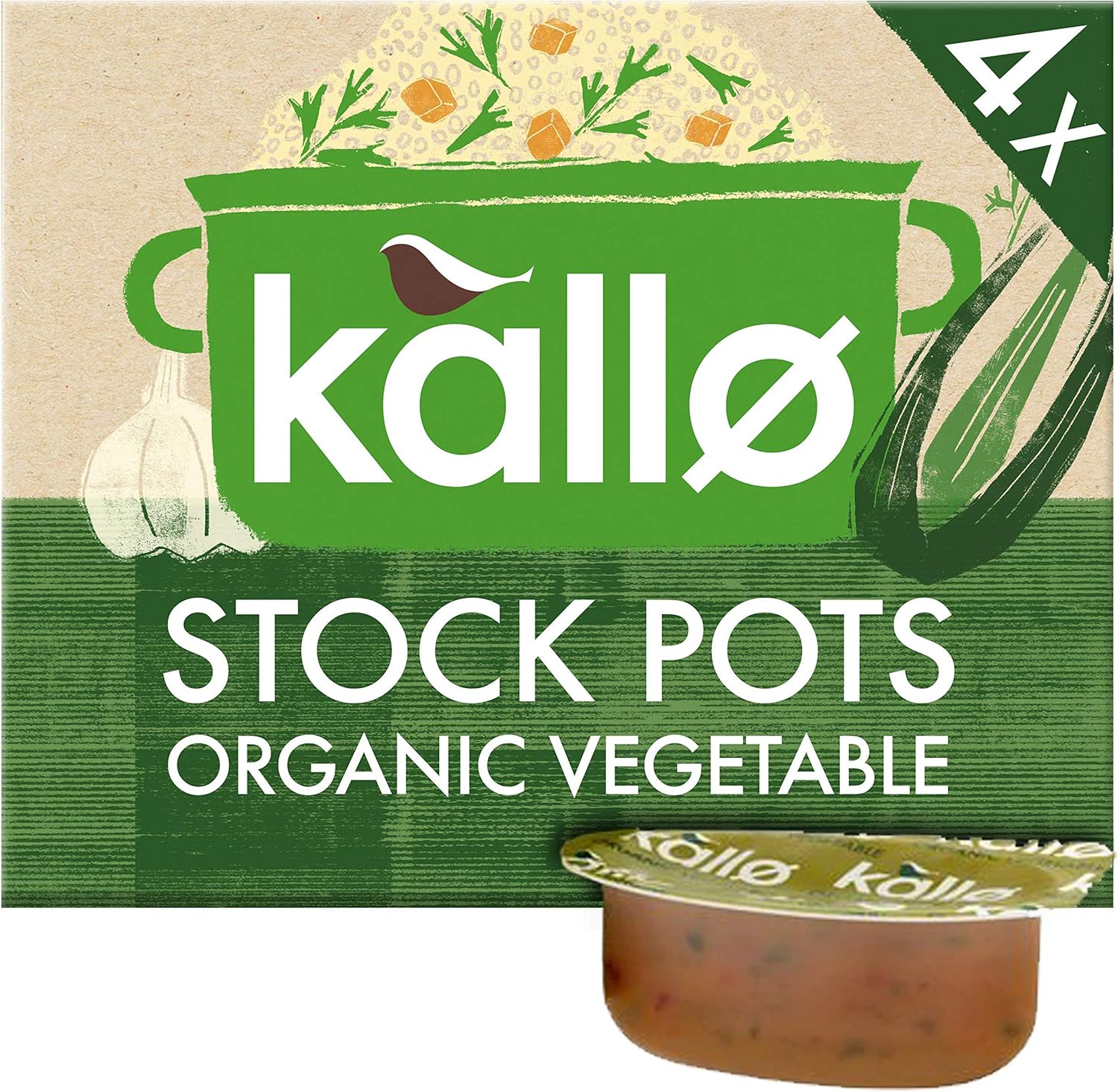 Kallo Organic Vegetable Stock Pots, Gluten Free & Vegan Friendly with