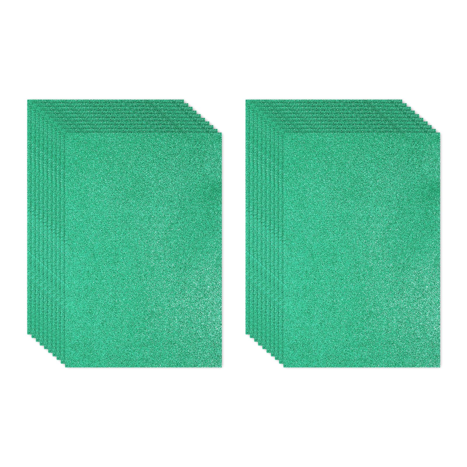 PATIKIL Dark Green Shiny EVA Glitter Foam Sheet 11 x 8 Inch 2mm Thick Sparkle EVA Glitter Felt for Crafts DIY Project 20 Pcs