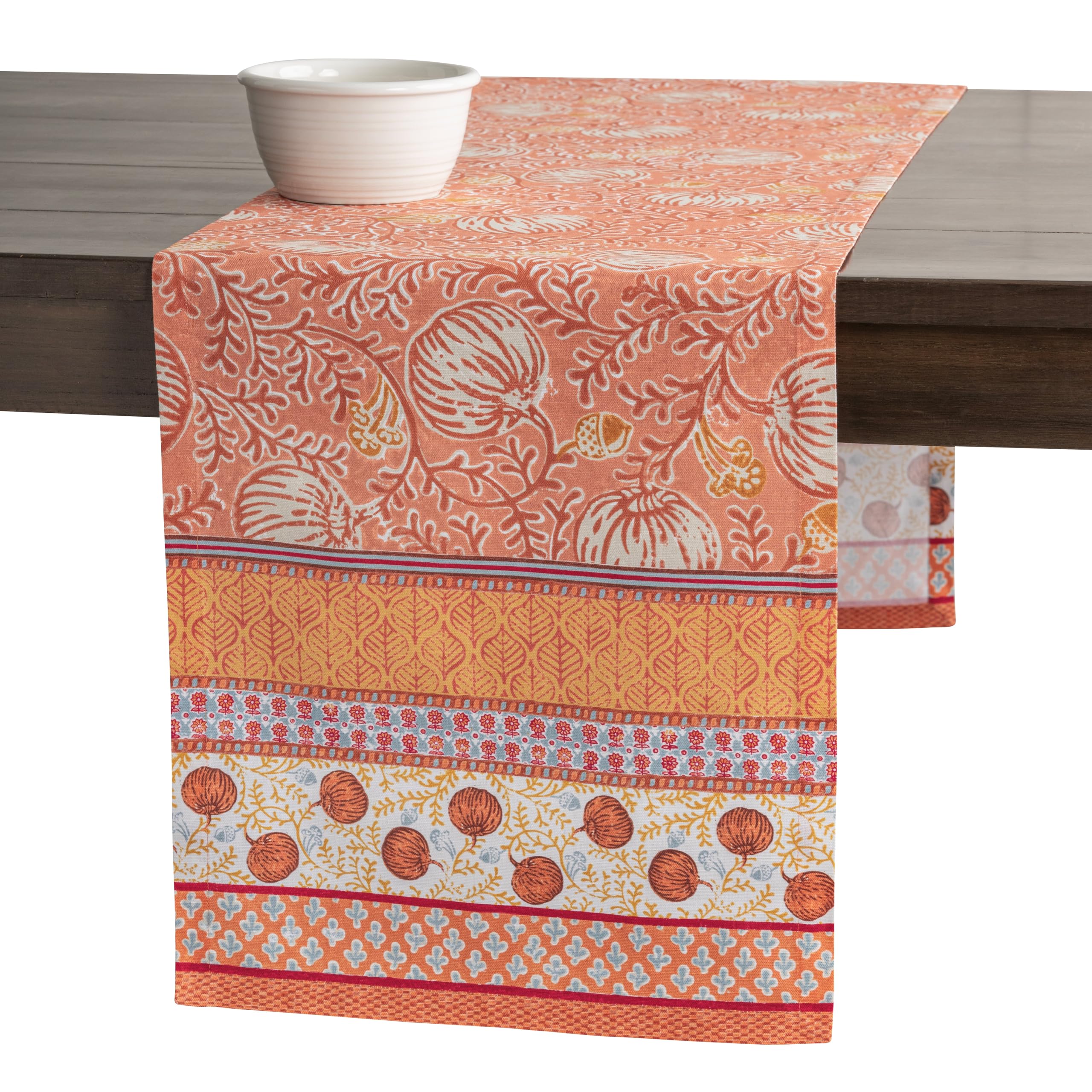 Maison d' Hermine Table runner 100% Cotton Single Layer Table Runners 230 CM long for Christmas Decorations Home Kitchen Dining Party Wedding Bridal Shower (Harvest Festival