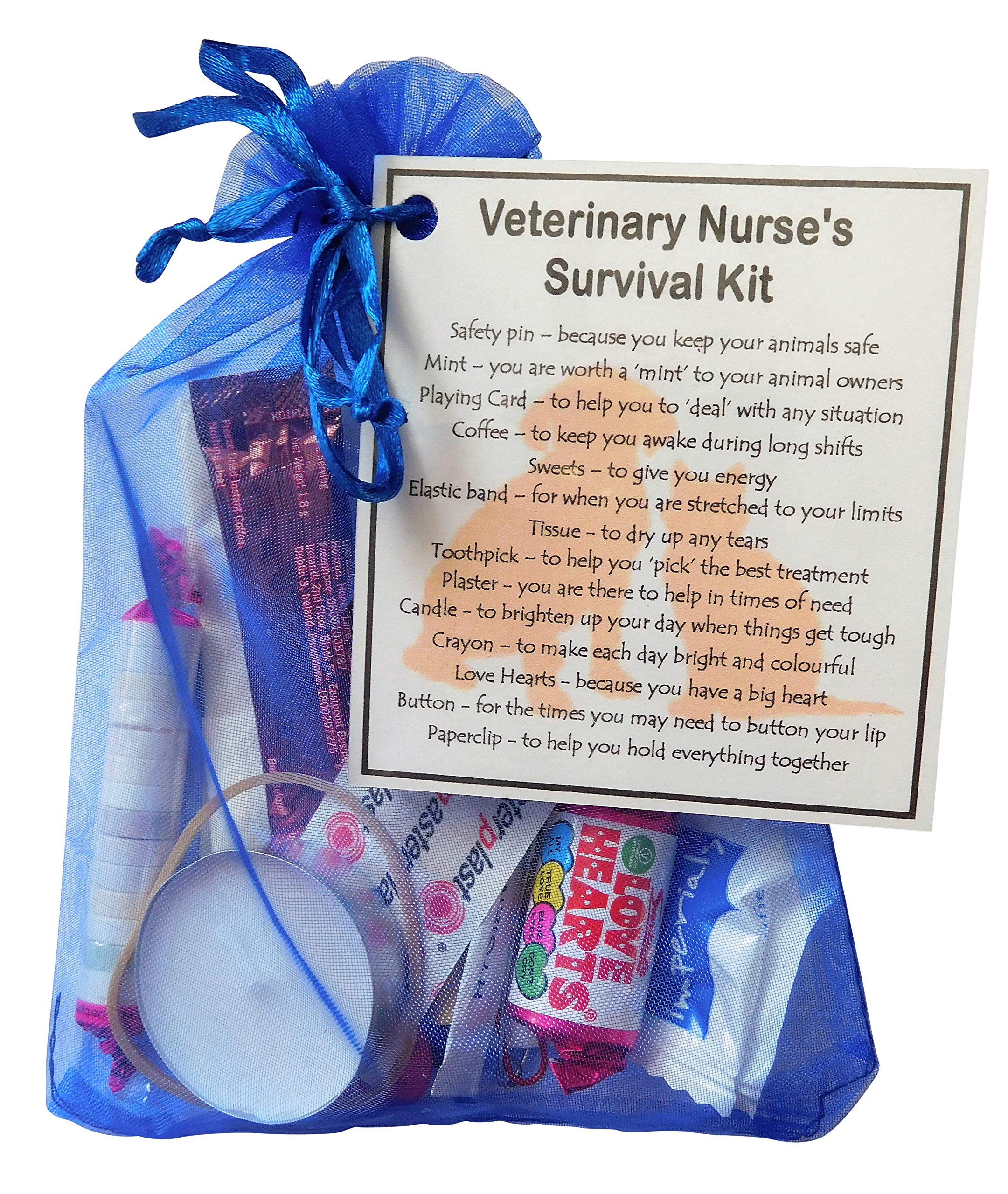 Smile Gifts Uk Blue Veterinary Nurse's Survival Kit - Novelty Gift For Vet Nurse, Vet Assistant