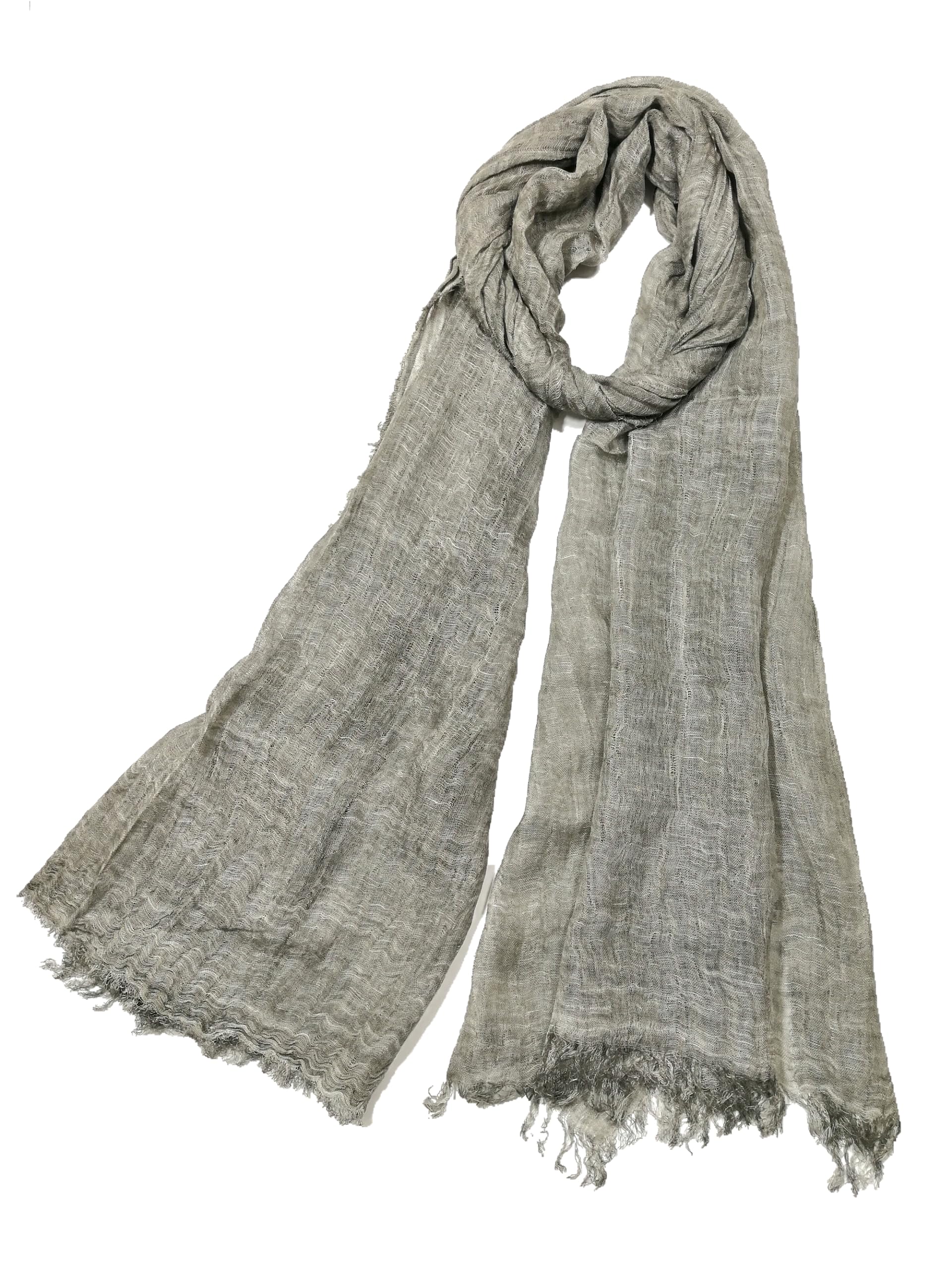 Shanlin Solid Color Linen Scarves for Men and Women (79"x39.5")
