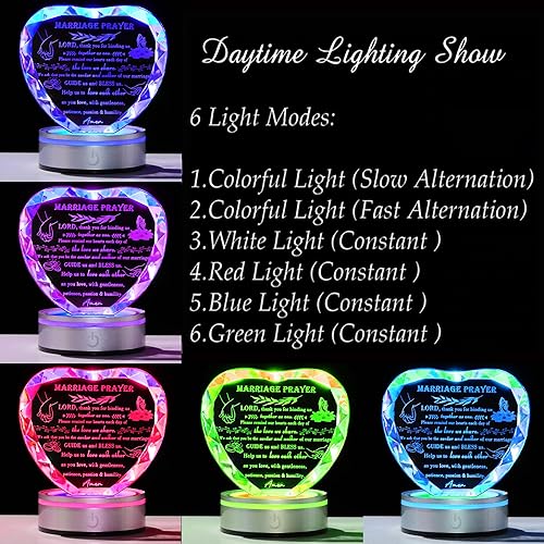 Miniatura 5 de Regalos de boda para parejas únicos 2024  Regalo de matrimonio de feliz aniversario, recuerdo de cristal, regalos de compromiso, regalos de