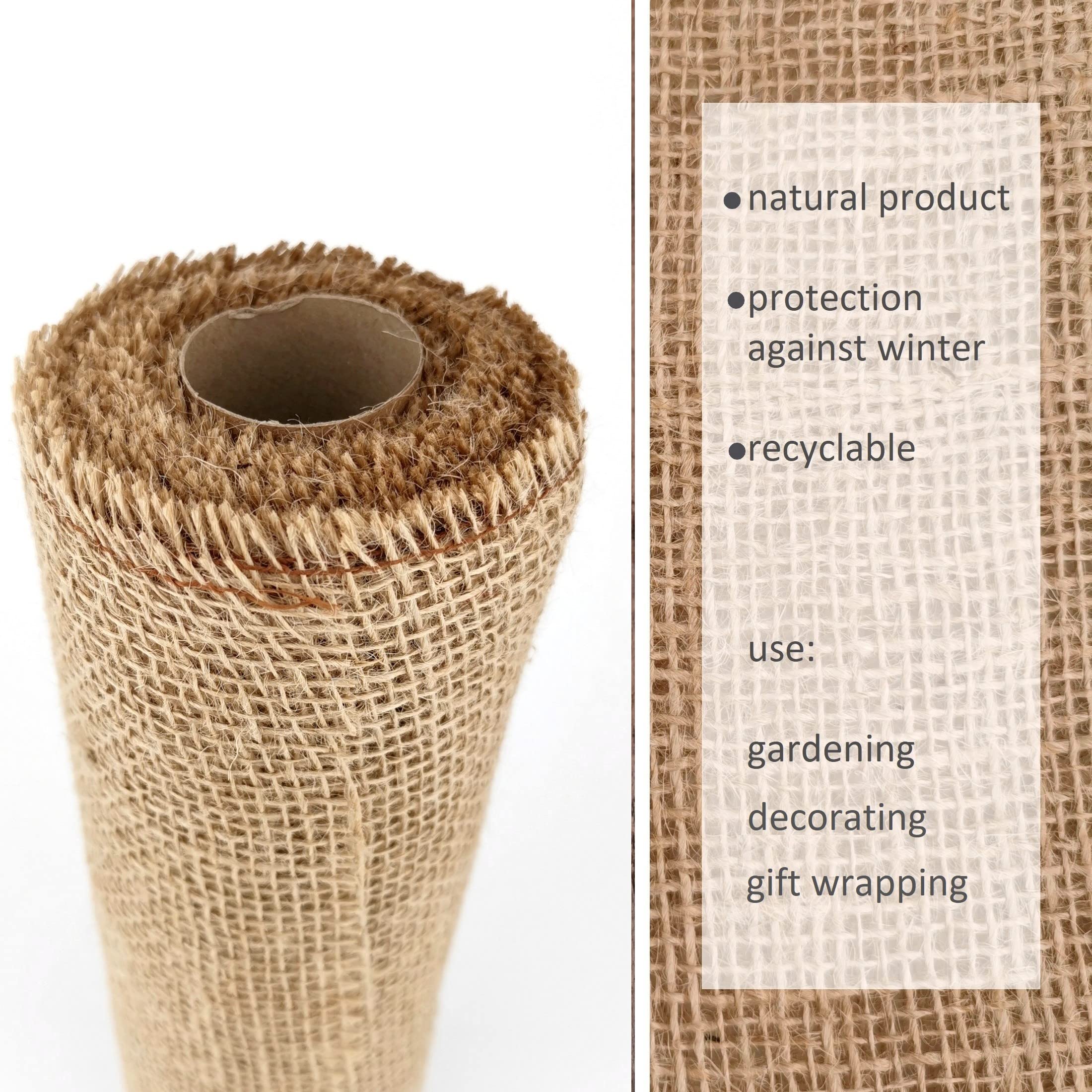 D.RECT Toile de Jute Rouleau Brun 100x500cm - Ruban Jute Naturel pour la Fleuristerie et la Décoration - Rouleau Toile de Jute Les Emballages Cadeaux