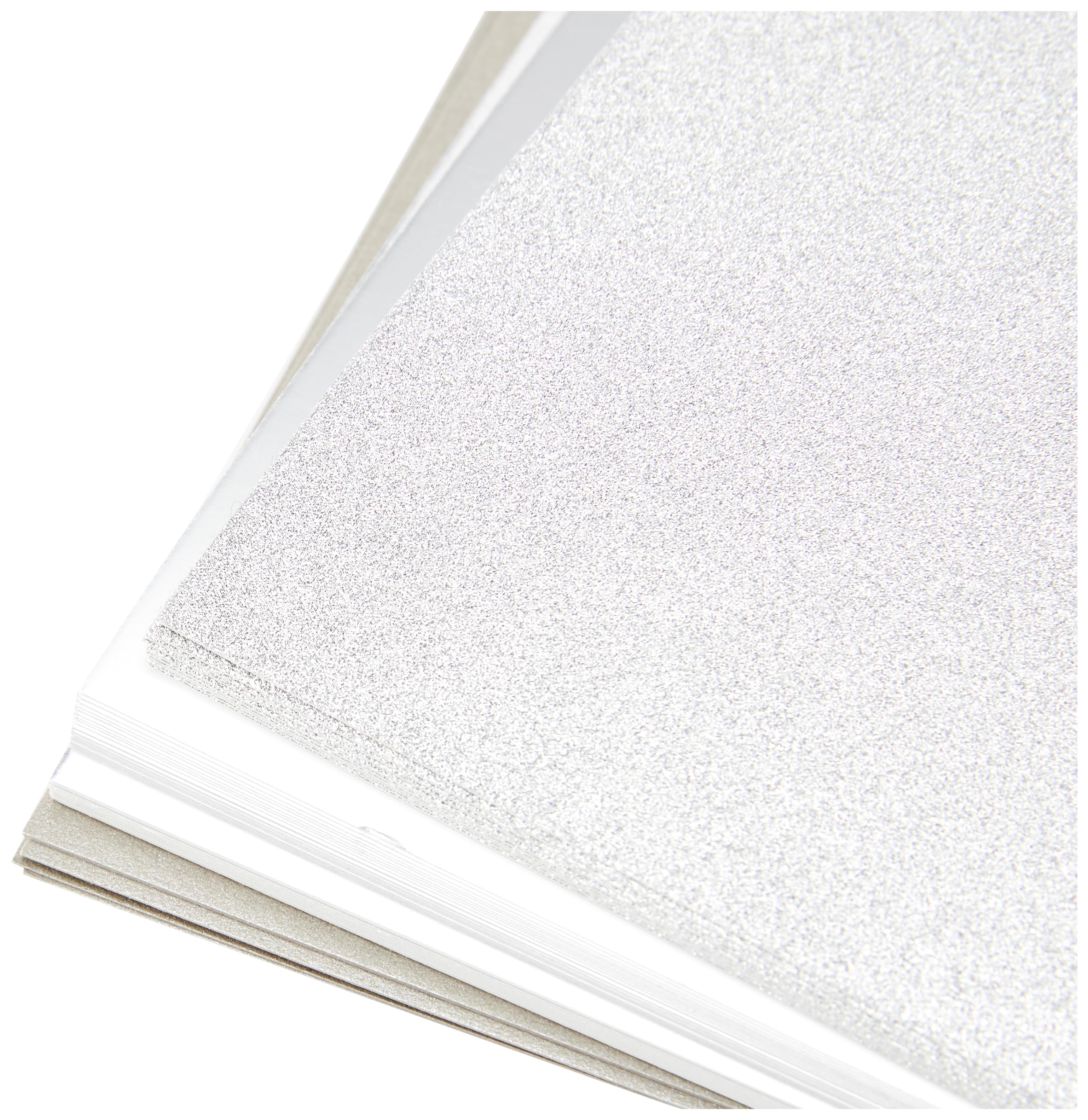 Sizzix Surfacez The Opulent - Confezione di Cartoncini 250gsm con Finiture Assortite - A4 - 50 Fogli - Argento