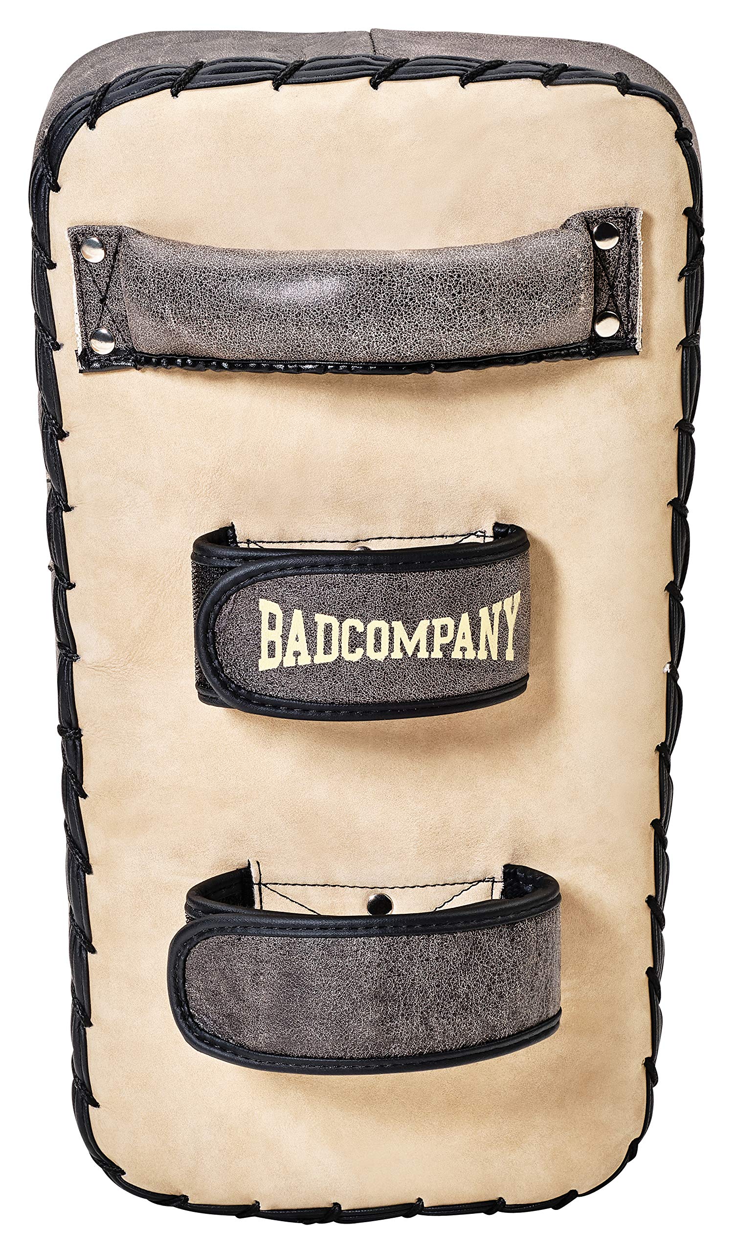 Bad Company Retro Rindsleder Makiwara I Schlagpolster im Mexican-Style I Kicking Pad mit mehrschichtiger Polsterung einzeln oder als Set