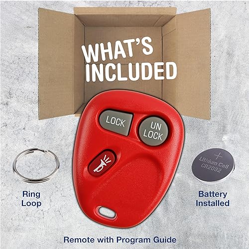 Miniatura 2 de KeylessOption Llavero para Cadillac Escalade Chevrolet Chevy Silverado Suburban Tahoe GMC Yukon Sierra 1998 1999 2000 2001 2002 2003 2004, Control