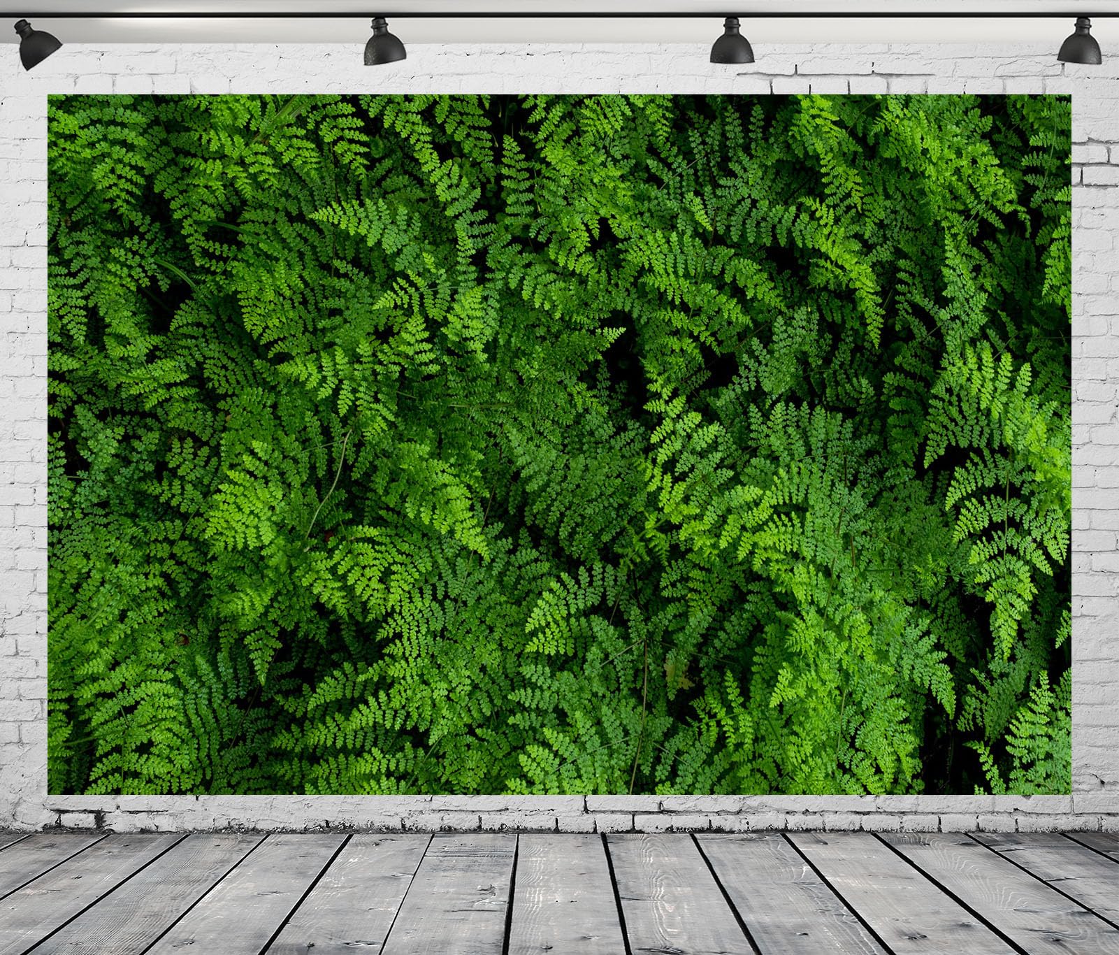 15x10ft Sfondo fotografico con foglie di felci verdi Sfondo fotografico con foresta verde Sfondo con foto di vegetazione naturale Studio fotografico da parete con foglie verdi