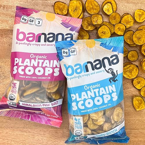 Miniatura 6 de Barnana Cucharas de plátano orgánico con sal rosa del Himalaya, sin OMG, sin gluten, 5 onzas (paquete de 6)