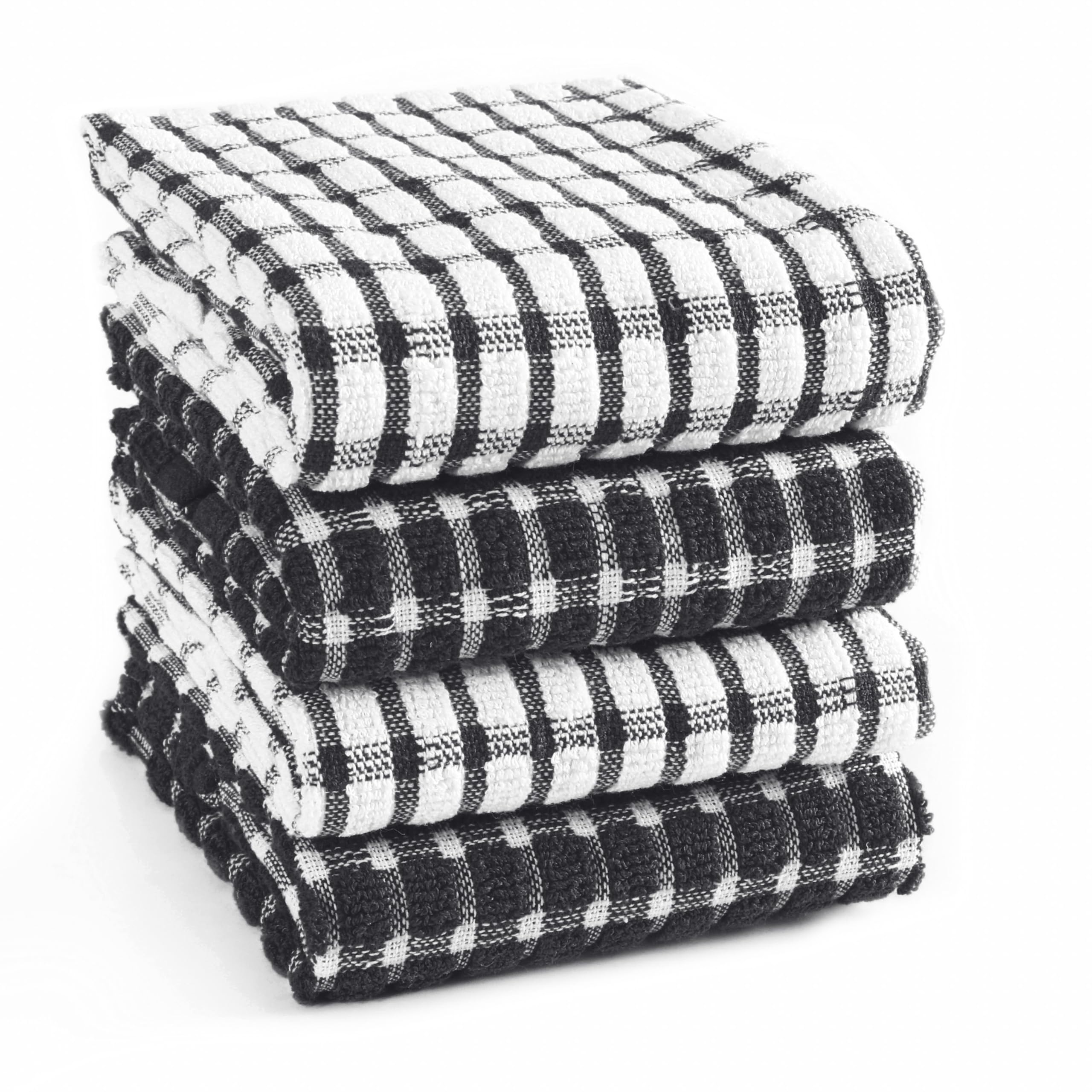 TEXSTYLE Kitchen Cleaning Towel Set of 4 Pcs | Soft & Absorbent Hand Towel for Kitchen Cleaning & Quick Drying of Plates & Glasses | 60 * 40 cms, 340 GSM (Black) (B0BZZG2W3C) Amazon Price History, Amazon Price Tracker