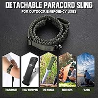 Vista 7 de VVAAGG Eslinga de dos puntos con junta giratoria, eslinga de paracaídas antideslizante con correa de longitud ajustable