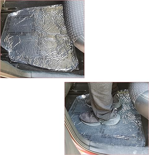 Miniatura 5 de HFS (R - Alfombrilla protectora para piso de automóvil, película protectora para interiores, rollo adhesivo transparente, hoja de cubierta de punto