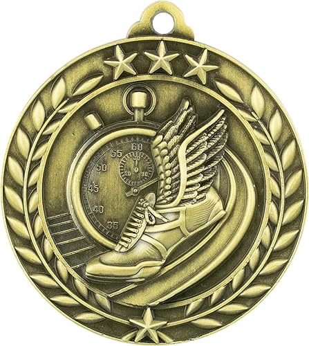 Miniatura 2 de Express Medals Varios paquetes de 10 estilos de medallas de premio de pista con cintas para el cuello Premio Trofeo Premio Regalo